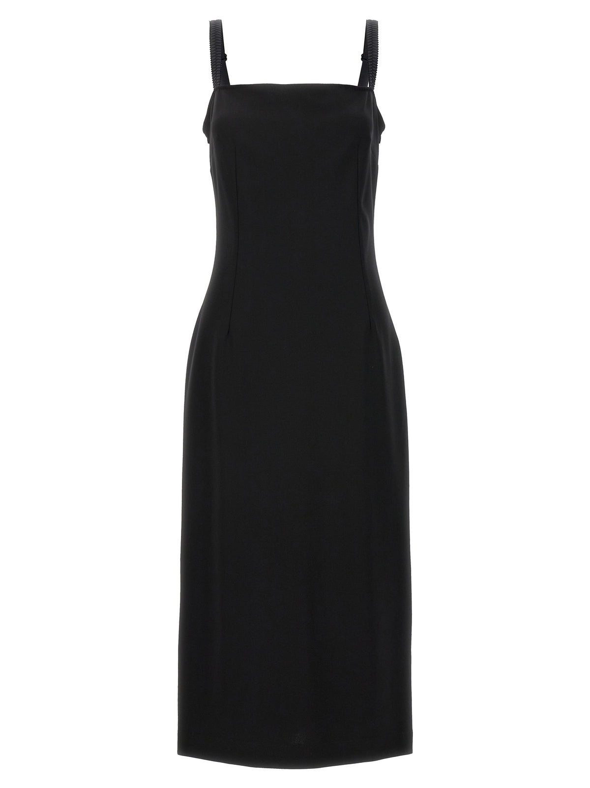 Dolce & Gabbana Black Viscose Midi Dress