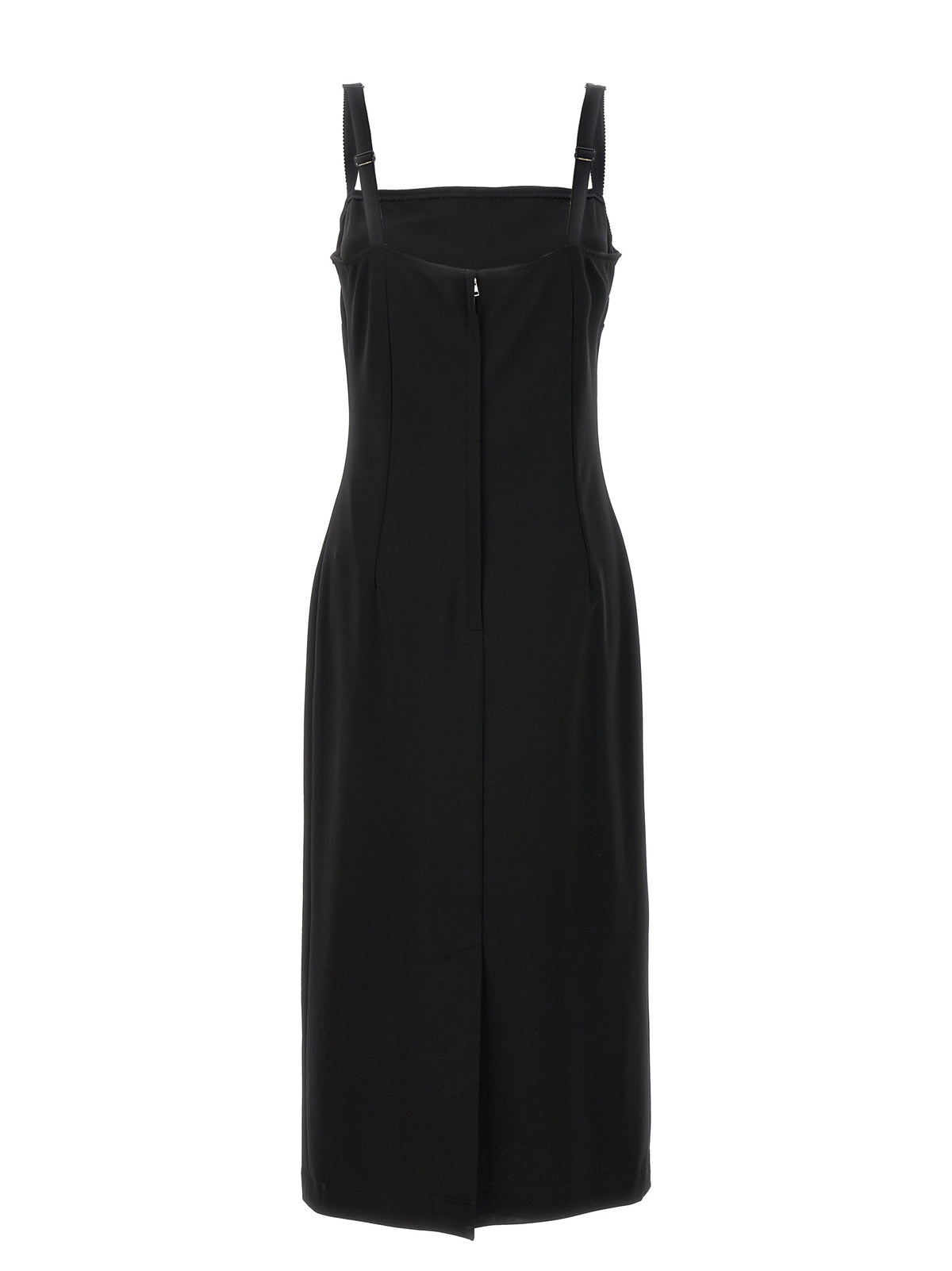 Dolce & Gabbana Black Viscose Midi Dress