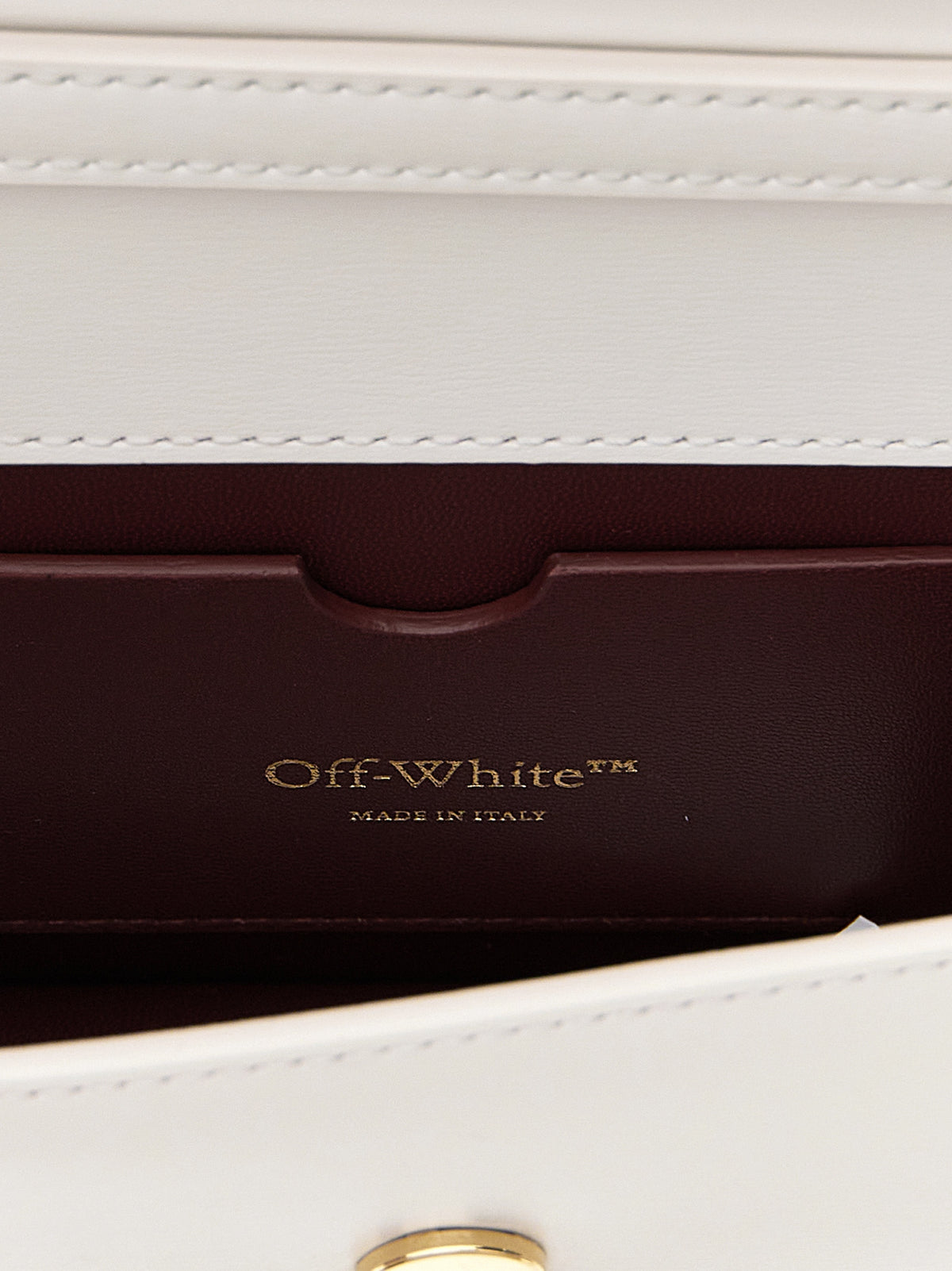 Off-White White Calfskin Shoulder Bag