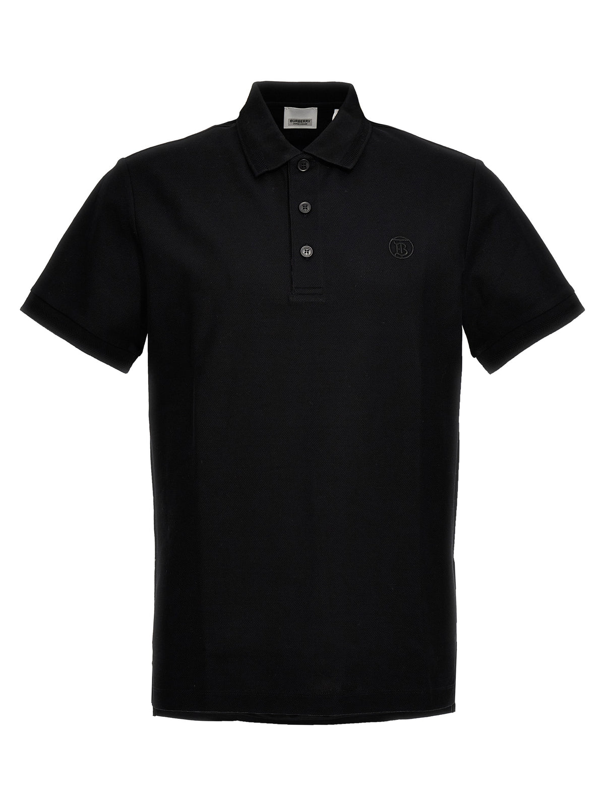 Burberry Black Cotton Polo Shirt
