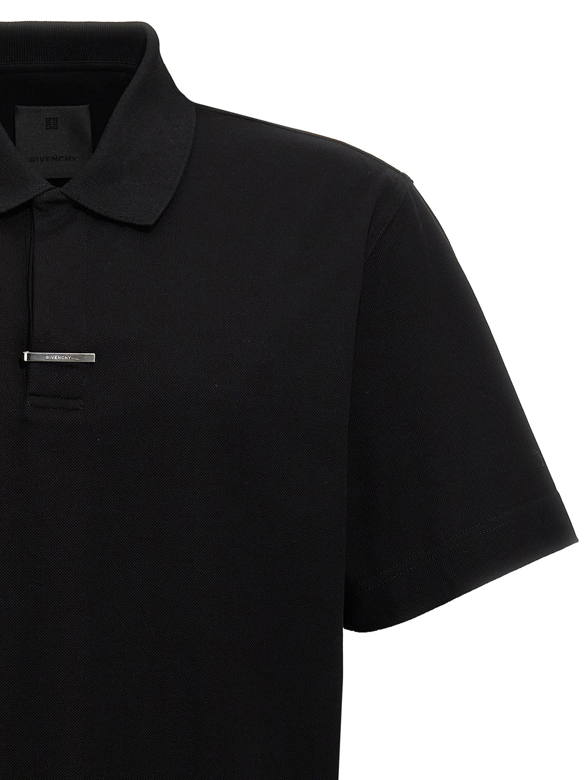 Givenchy Black Cotton Polo Shirt