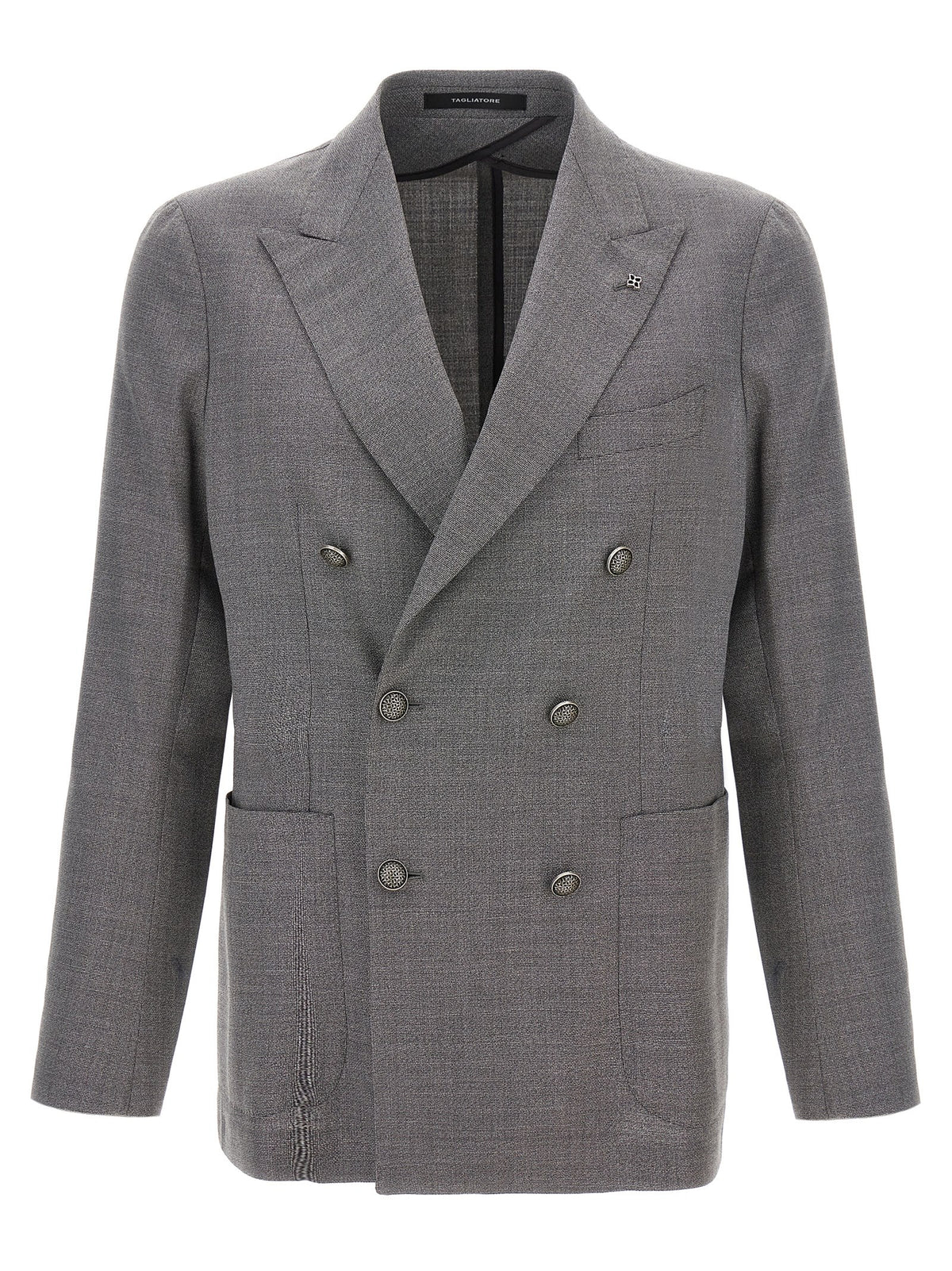 Tagliatore Gray Virgin Wool Blazer