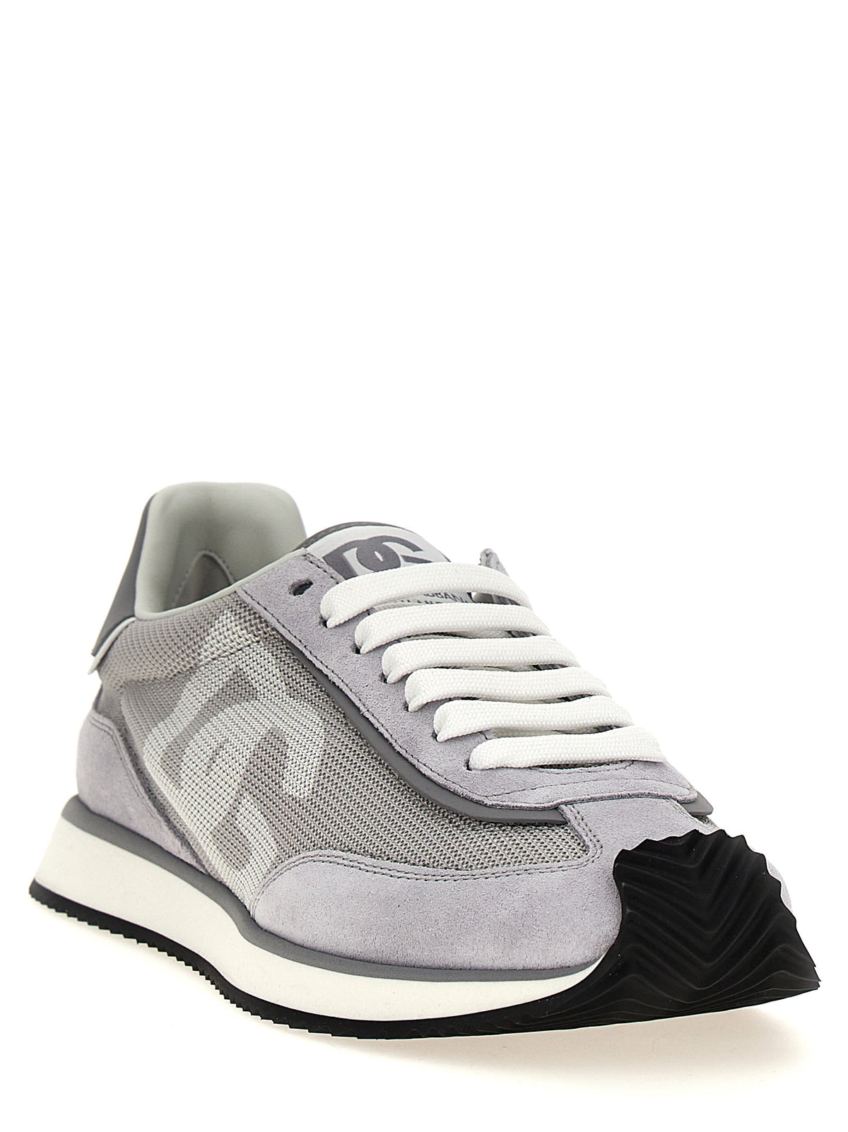 Dolce & Gabbana Gray Calfskin Athletic Sneakers