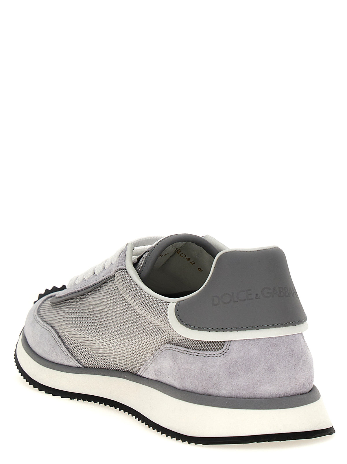 Dolce & Gabbana Gray Calfskin Athletic Sneakers