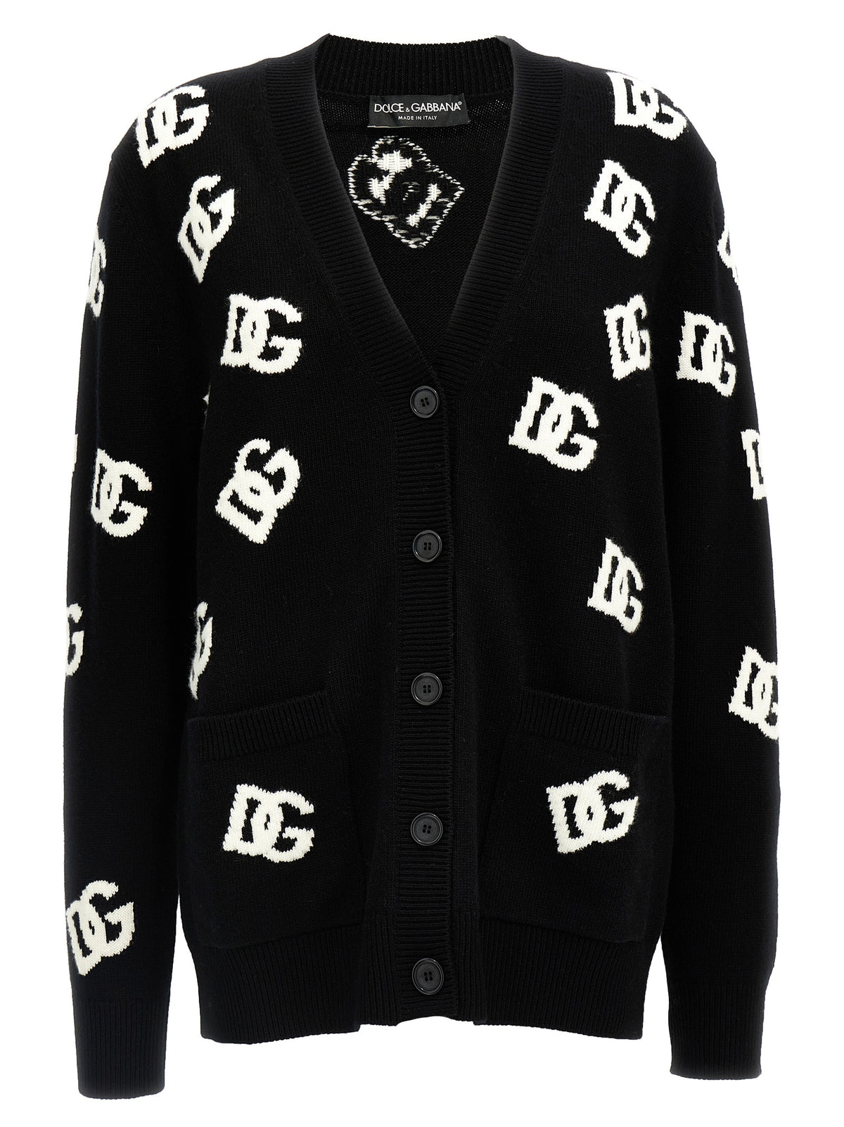 Dolce & Gabbana Bicolor Virgin Wool Cardigan