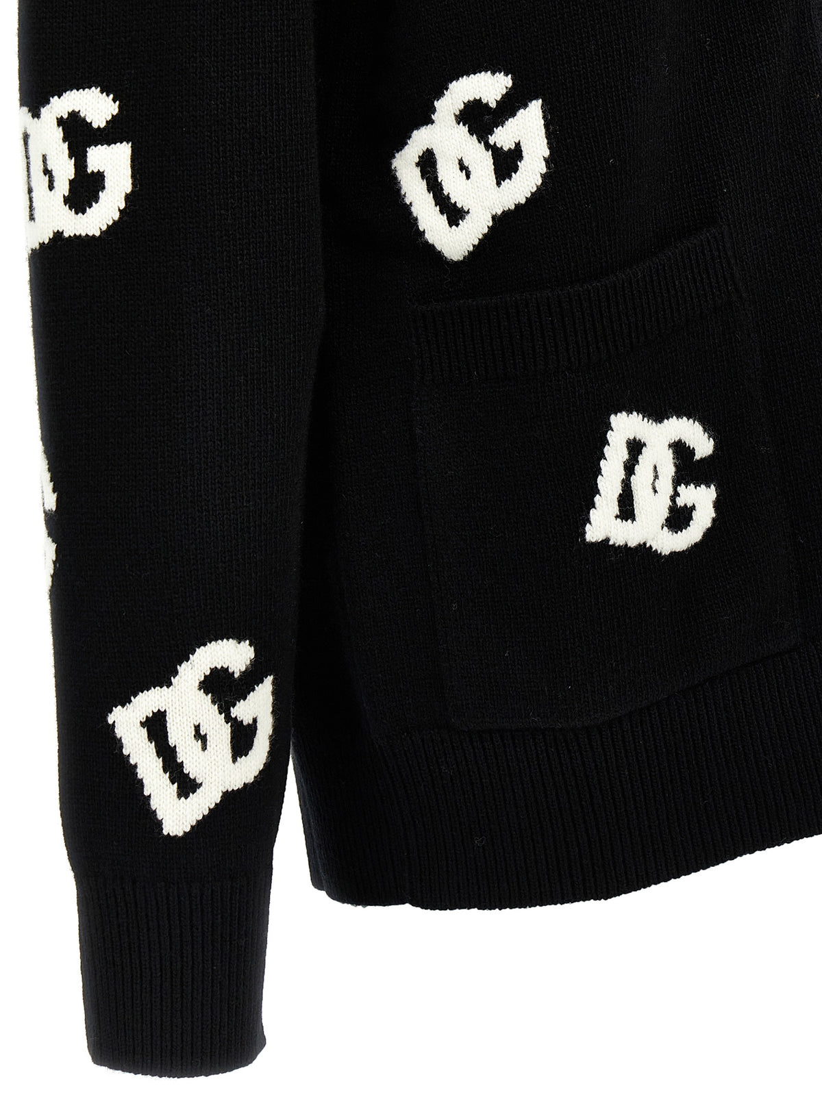 Dolce & Gabbana Bicolor Virgin Wool Cardigan