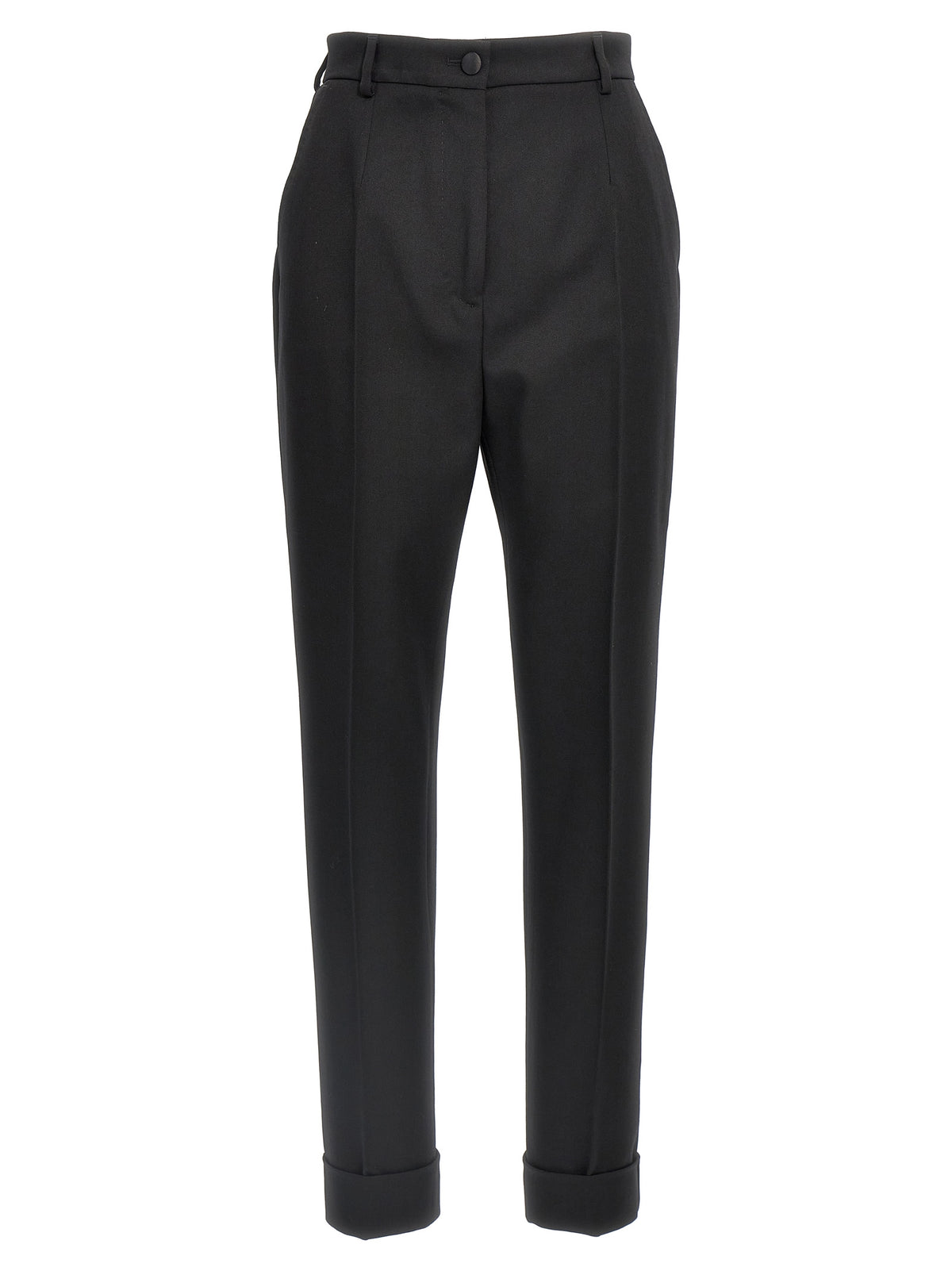 Dolce & Gabbana Black Virgin Wool Dress Pants