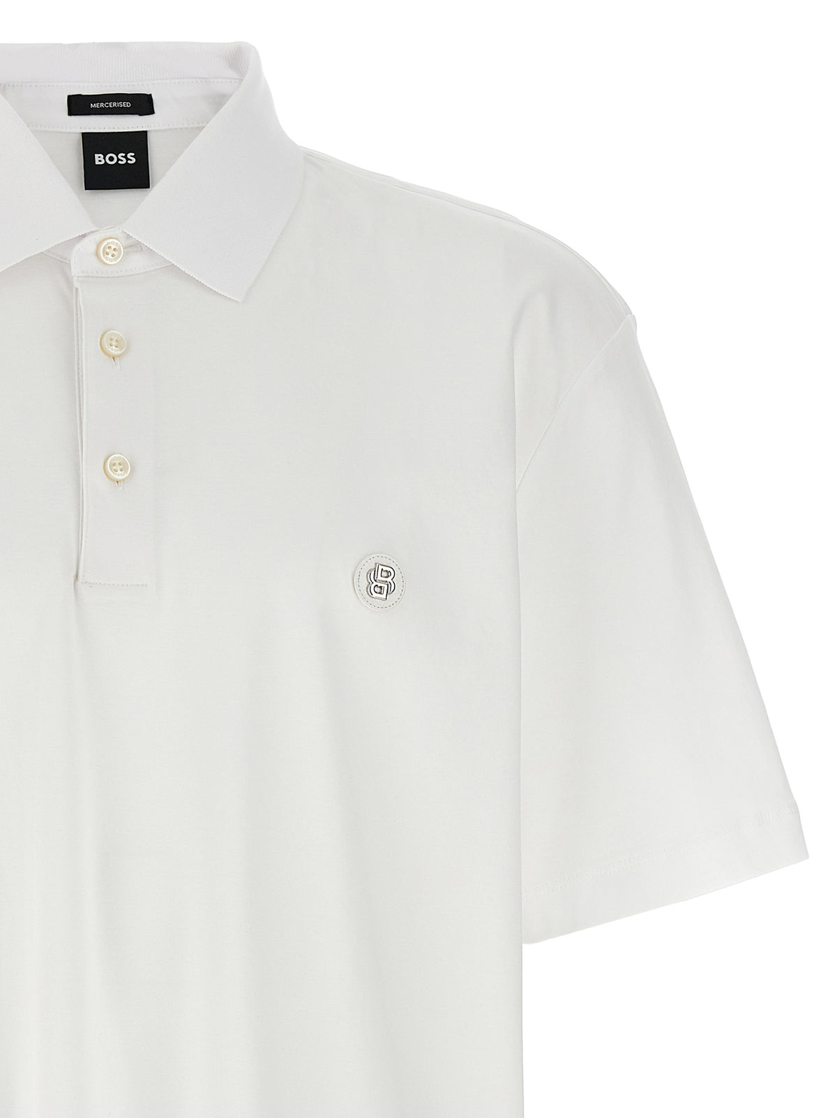 Hugo Boss White Cotton Polo Shirt