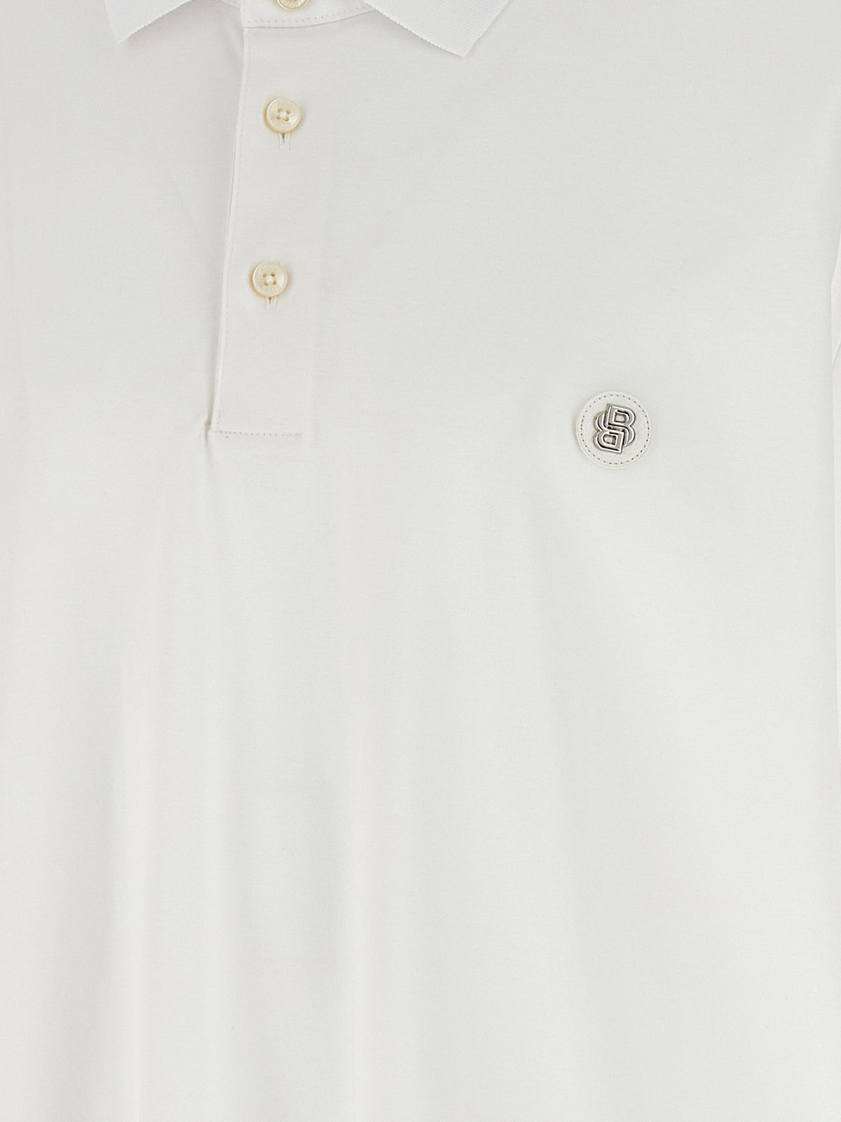 Hugo Boss White Cotton Polo Shirt