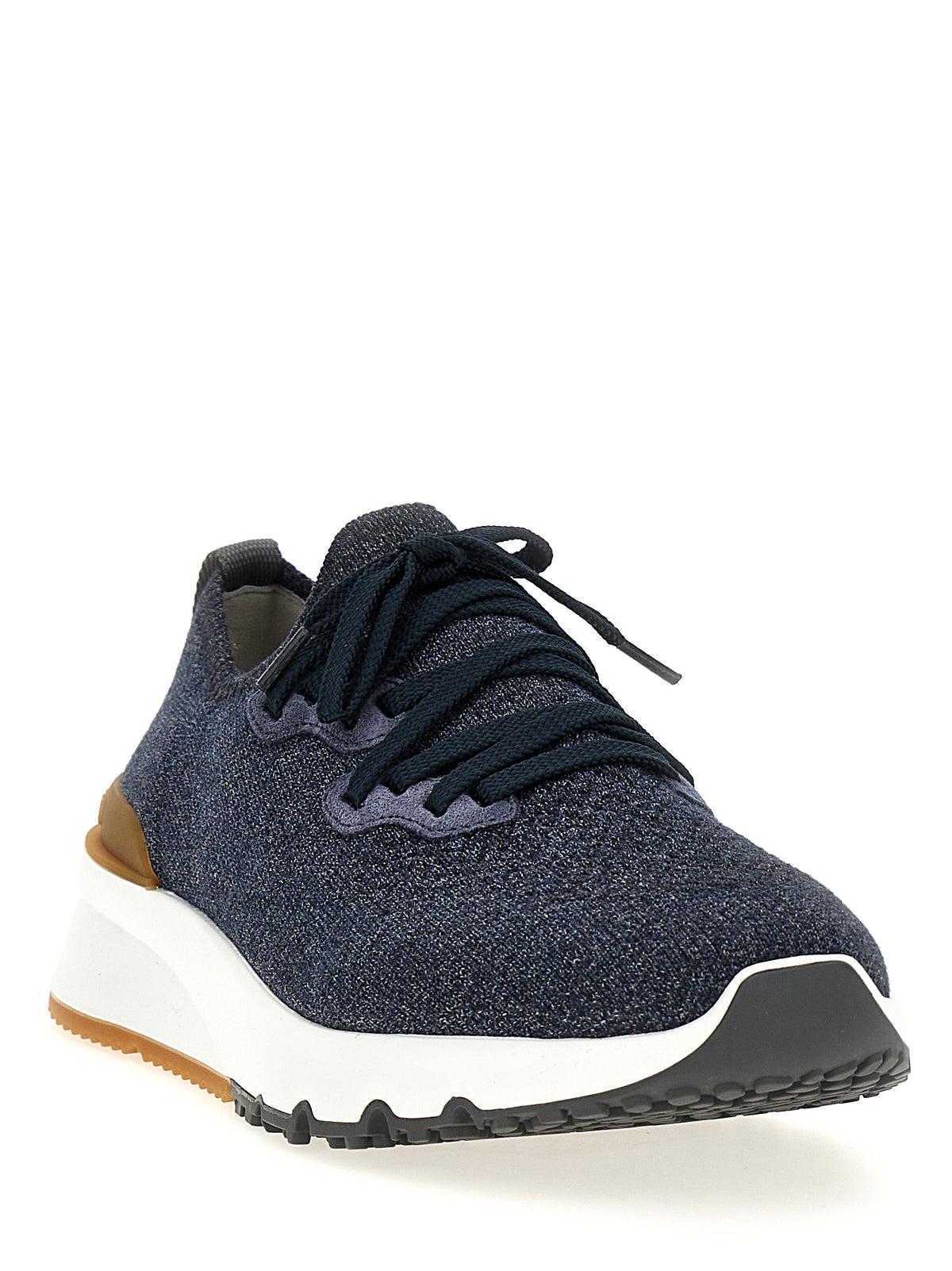 Brunello Cucinelli Blue Cotton Athletic Sneakers