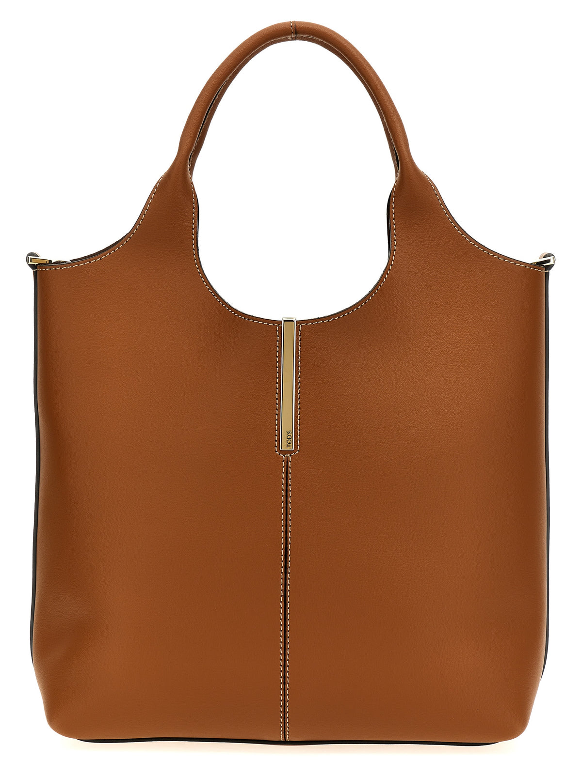 Tod's Brown Calfskin Tote Bag