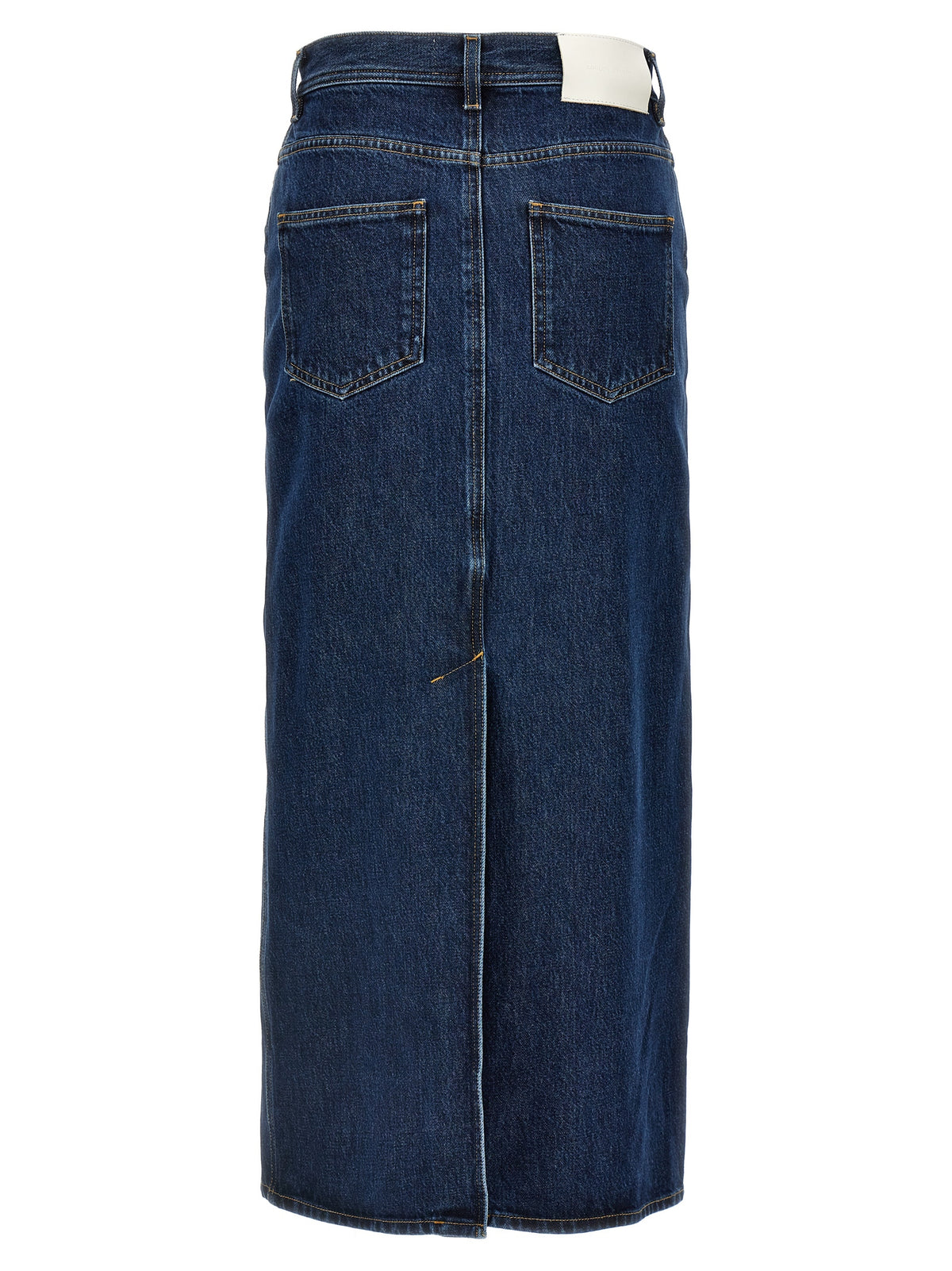 Loulou De Saison Blue Denim Midi Skirt