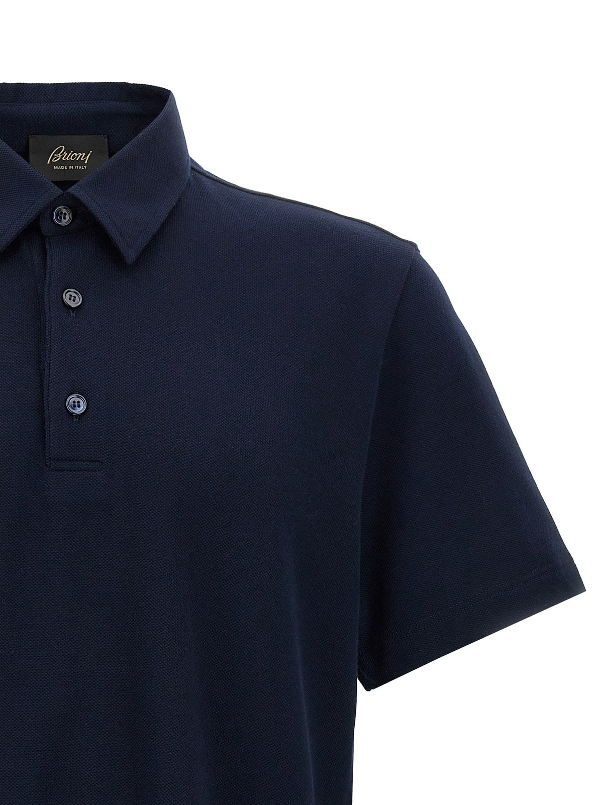 Brioni Blue Cotton Polo Shirt