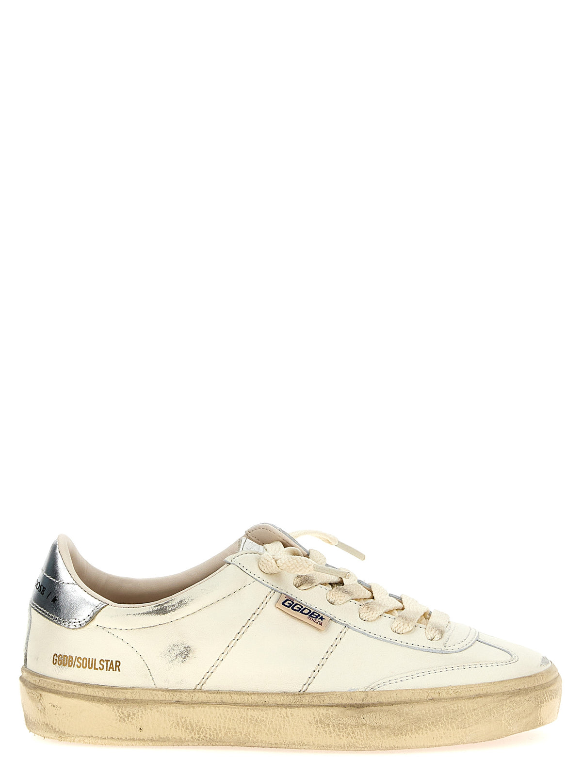 Golden Goose Silver Lamb Leather Low Top Sneakers