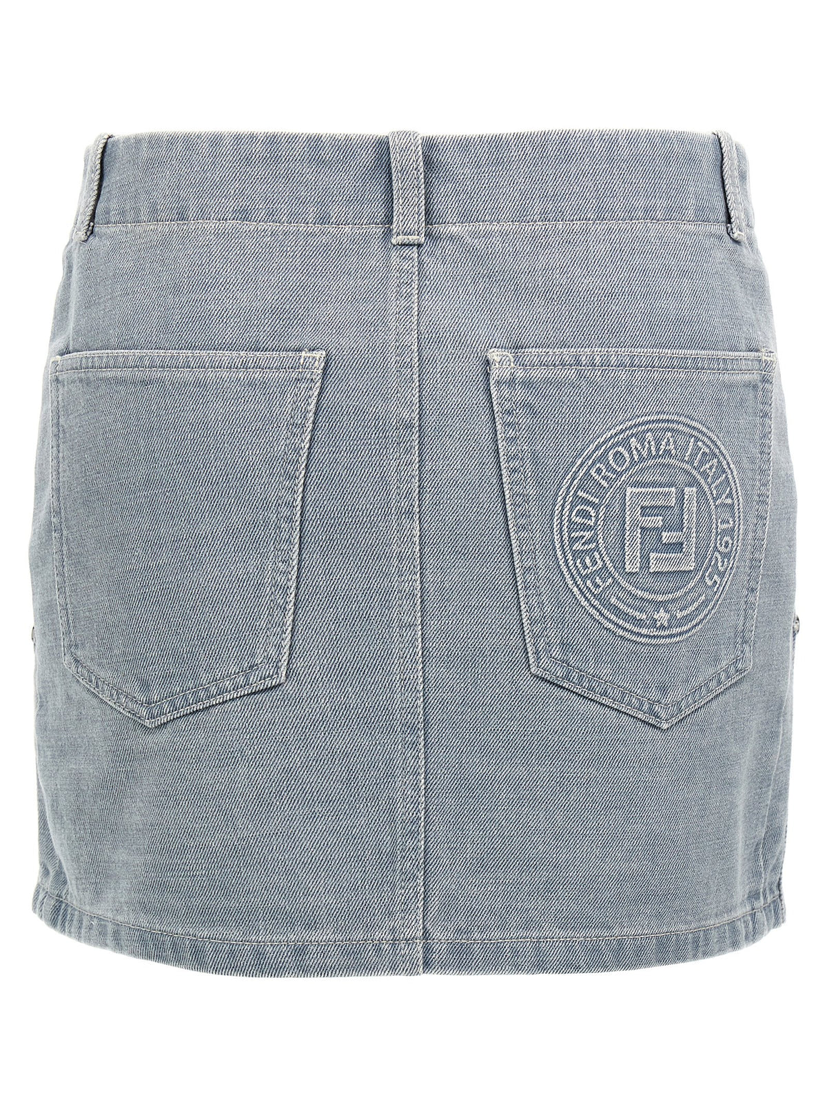 Fendi Gray Cotton Long Skirt