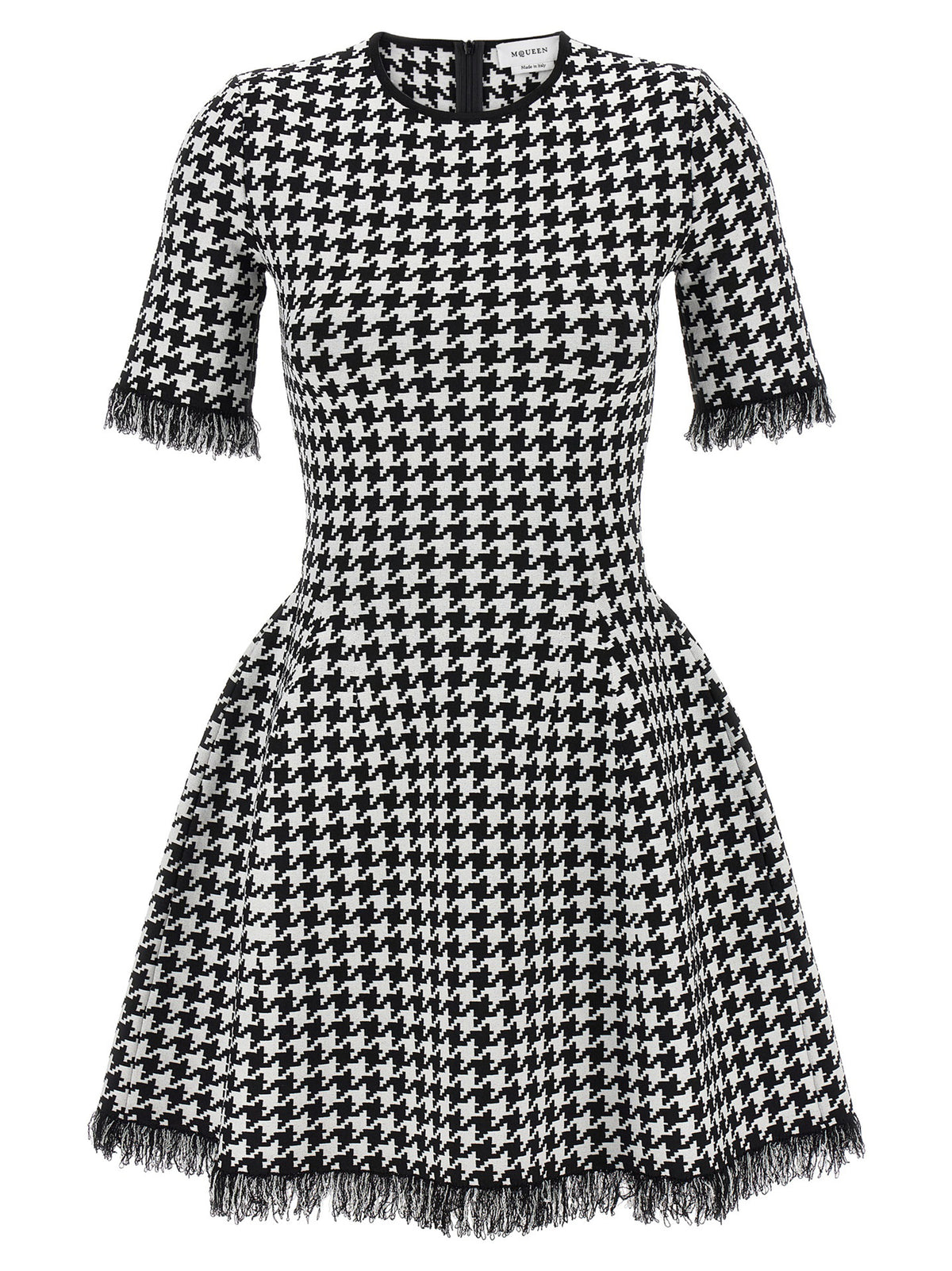 Alexander McQueen Bicolor Viscose Short Dress