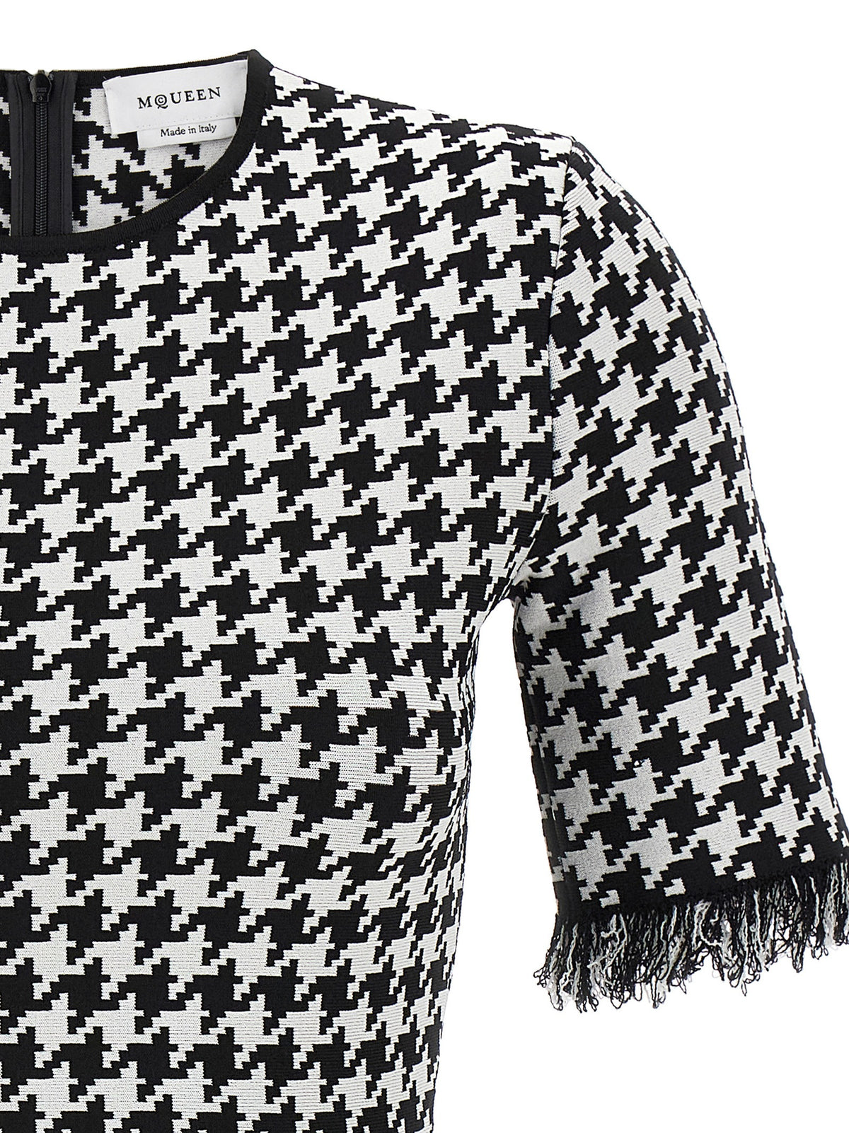 Alexander McQueen Bicolor Viscose Short Dress