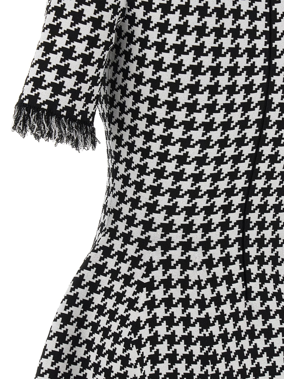 Alexander McQueen Bicolor Viscose Short Dress