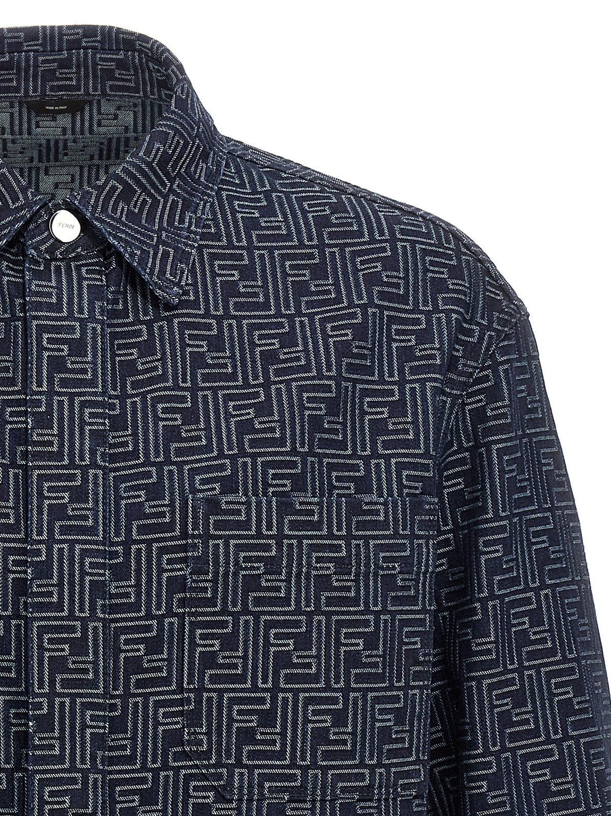 Fendi Blue Cotton Denim Jacket