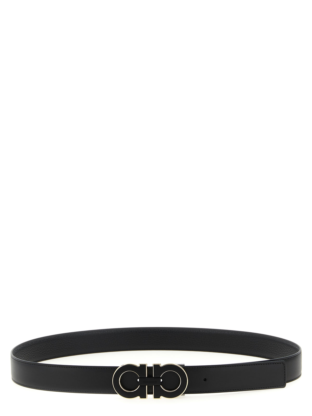 Ferragamo Black Calfskin Regular Belt