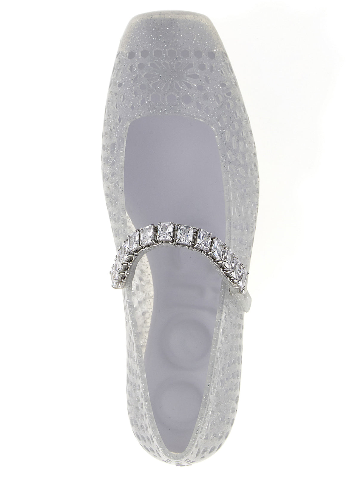Jimmy Choo Silver Plastic Ballet Flats