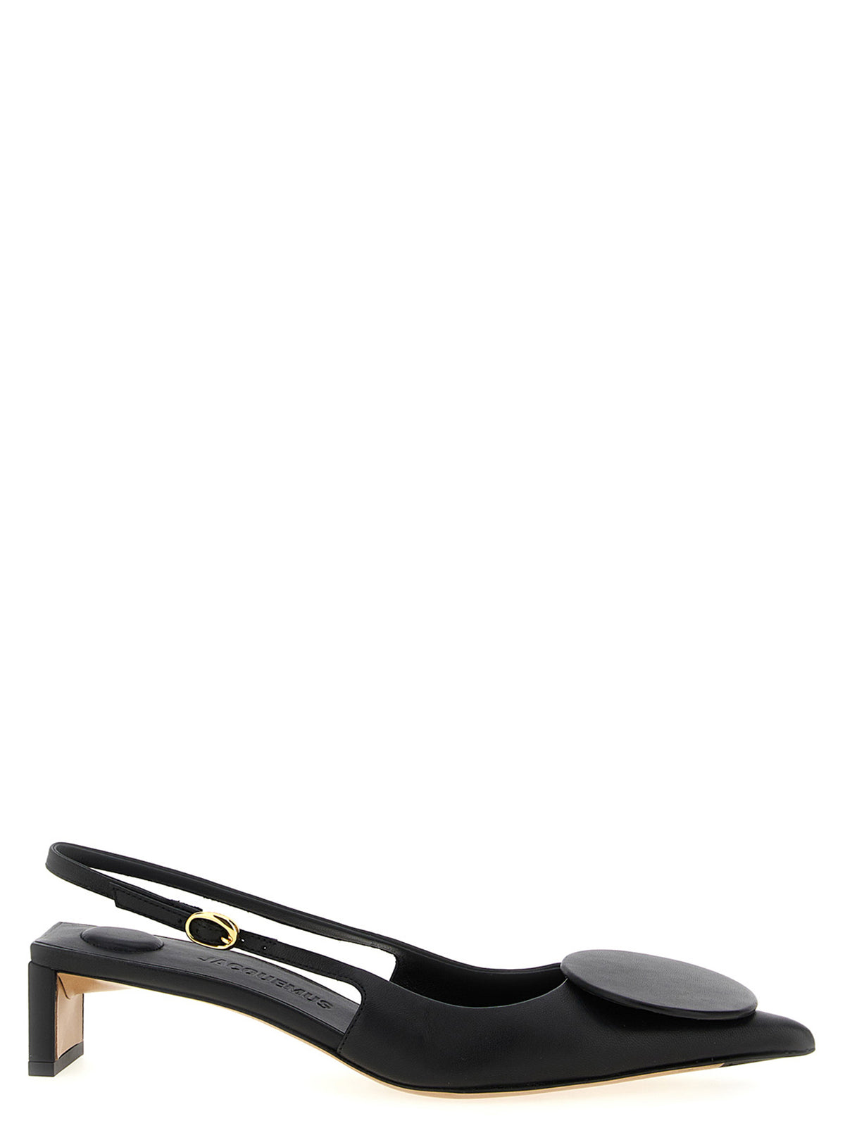 Jacquemus Black Lamb Leather Mid Heel Pumps