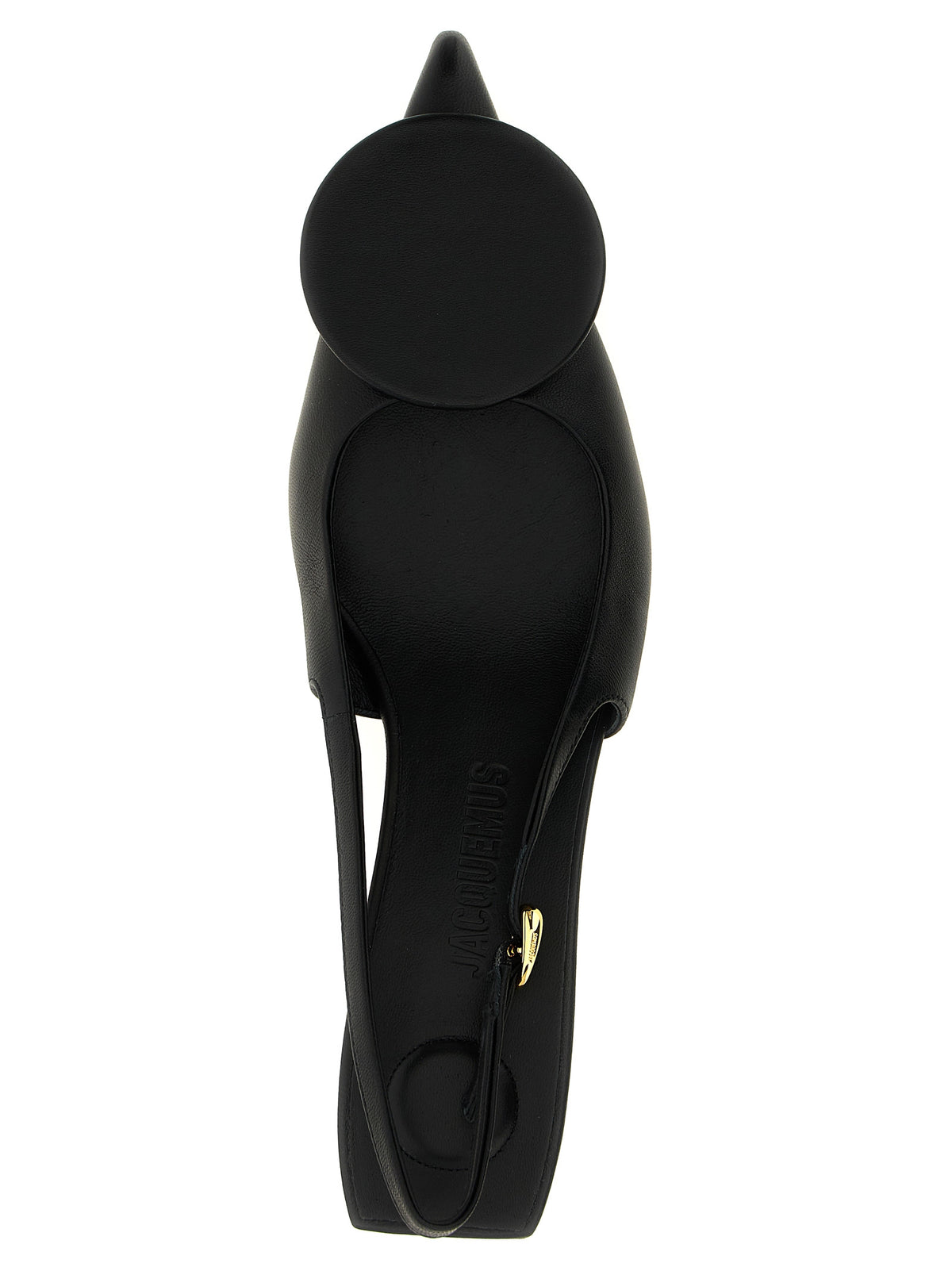 Jacquemus Black Lamb Leather Mid Heel Pumps
