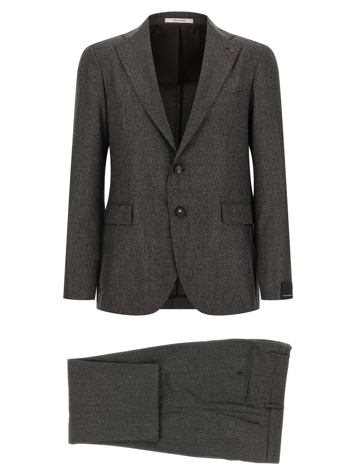 Tagliatore Brown Virgin Wool Two-Piece Suit