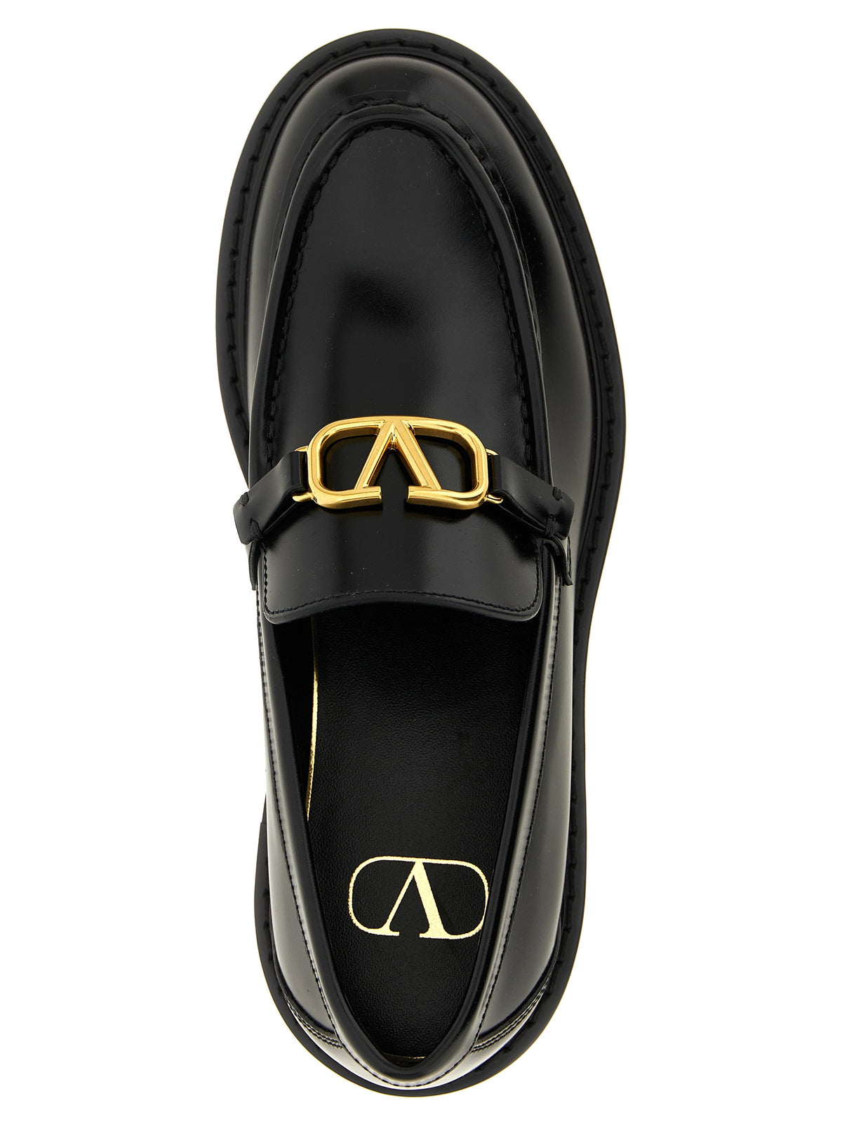 Valentino Garavani Black Calfskin Slip-On Loafers