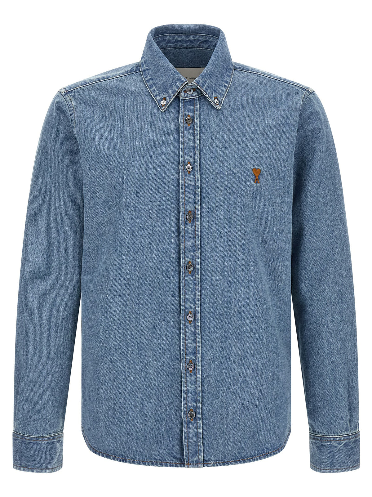 Ami Paris Blue Cotton Blouse