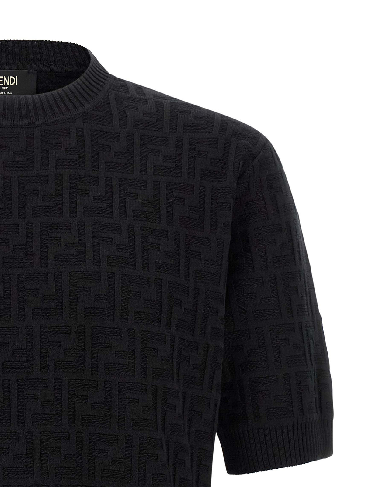 Fendi Black Cotton Cardigan