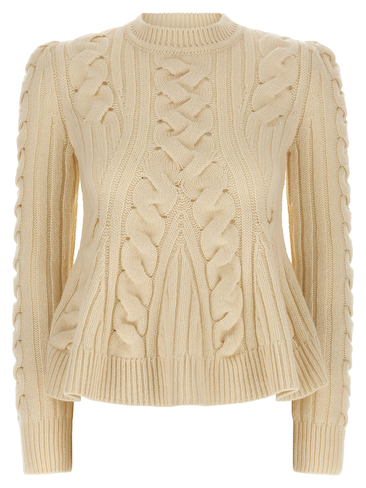 Alexander McQueen Beige Wool Cardigan