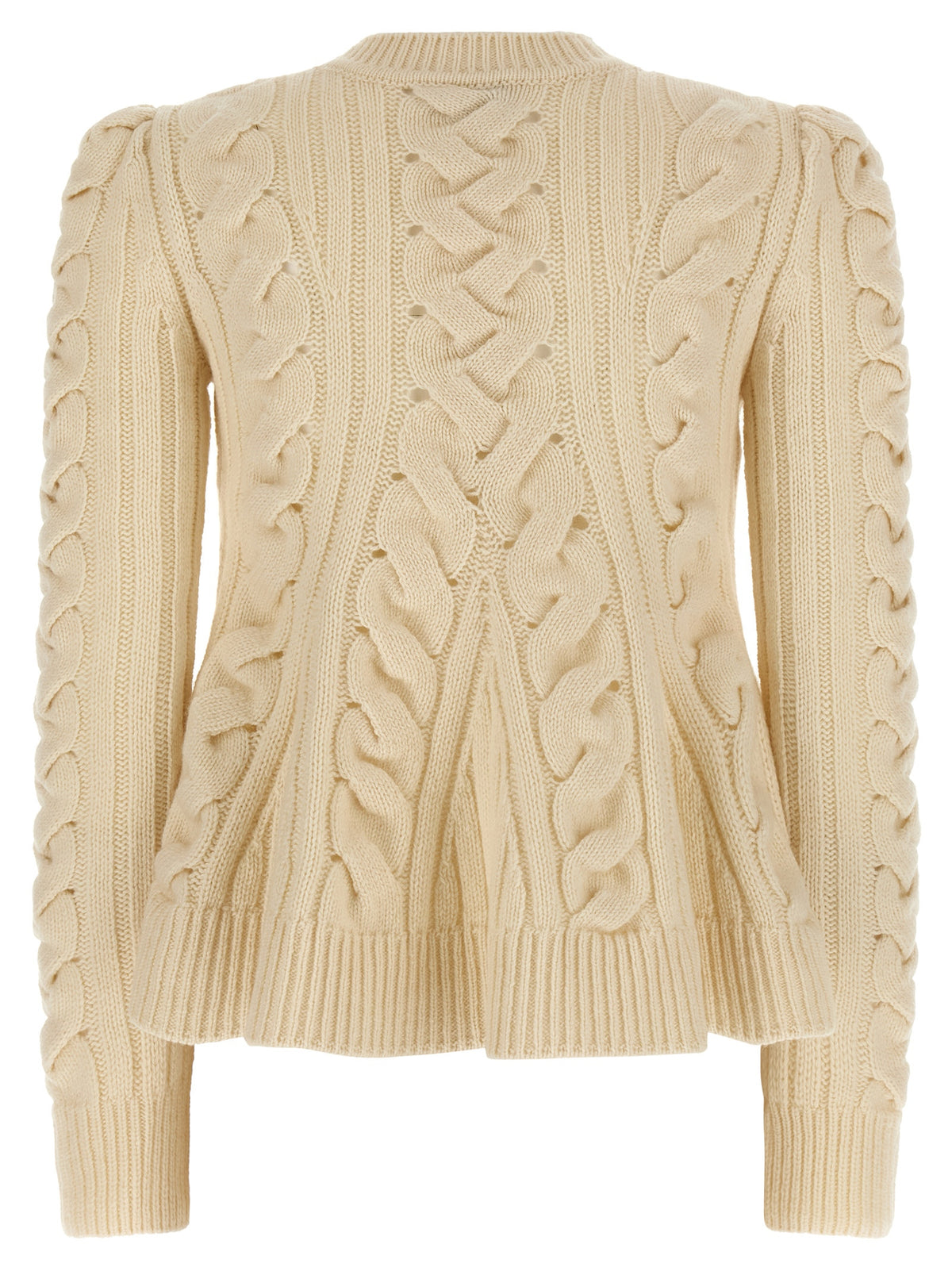 Alexander McQueen Beige Wool Cardigan