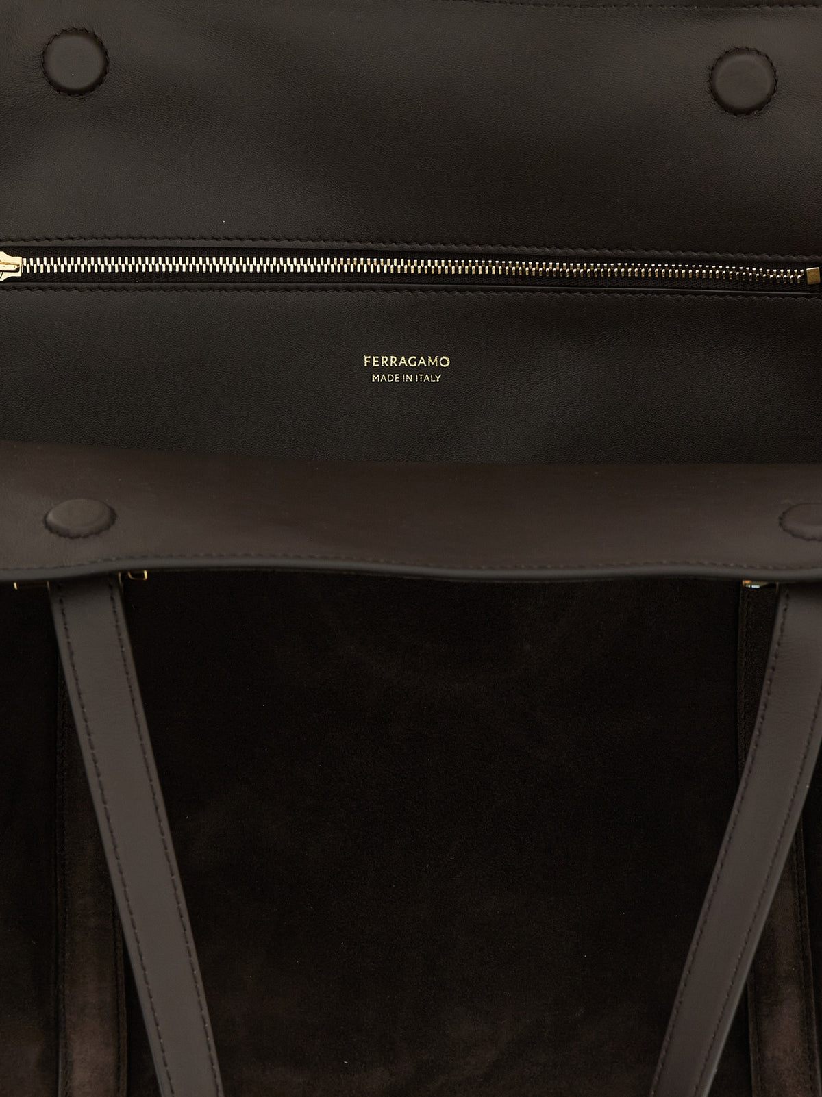 Ferragamo Brown Goatskin Shoulder Bag