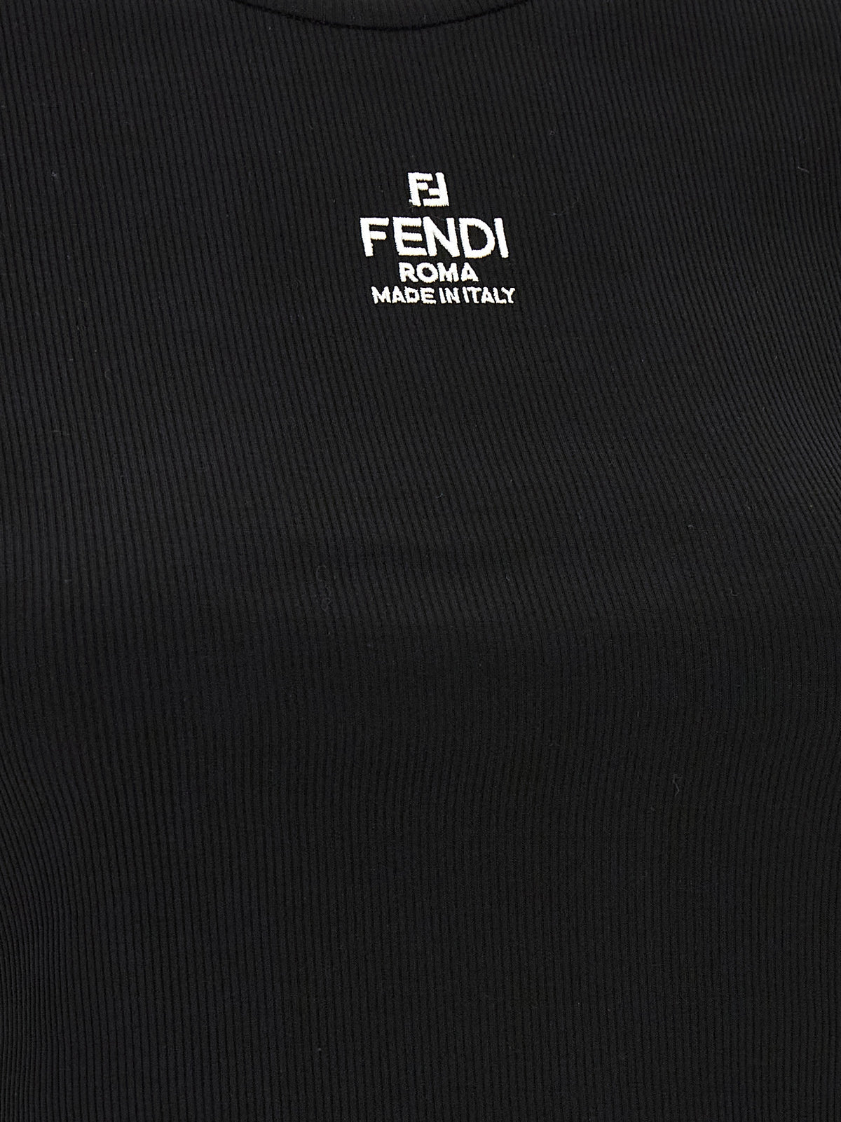 Fendi Black Cotton T-Shirt