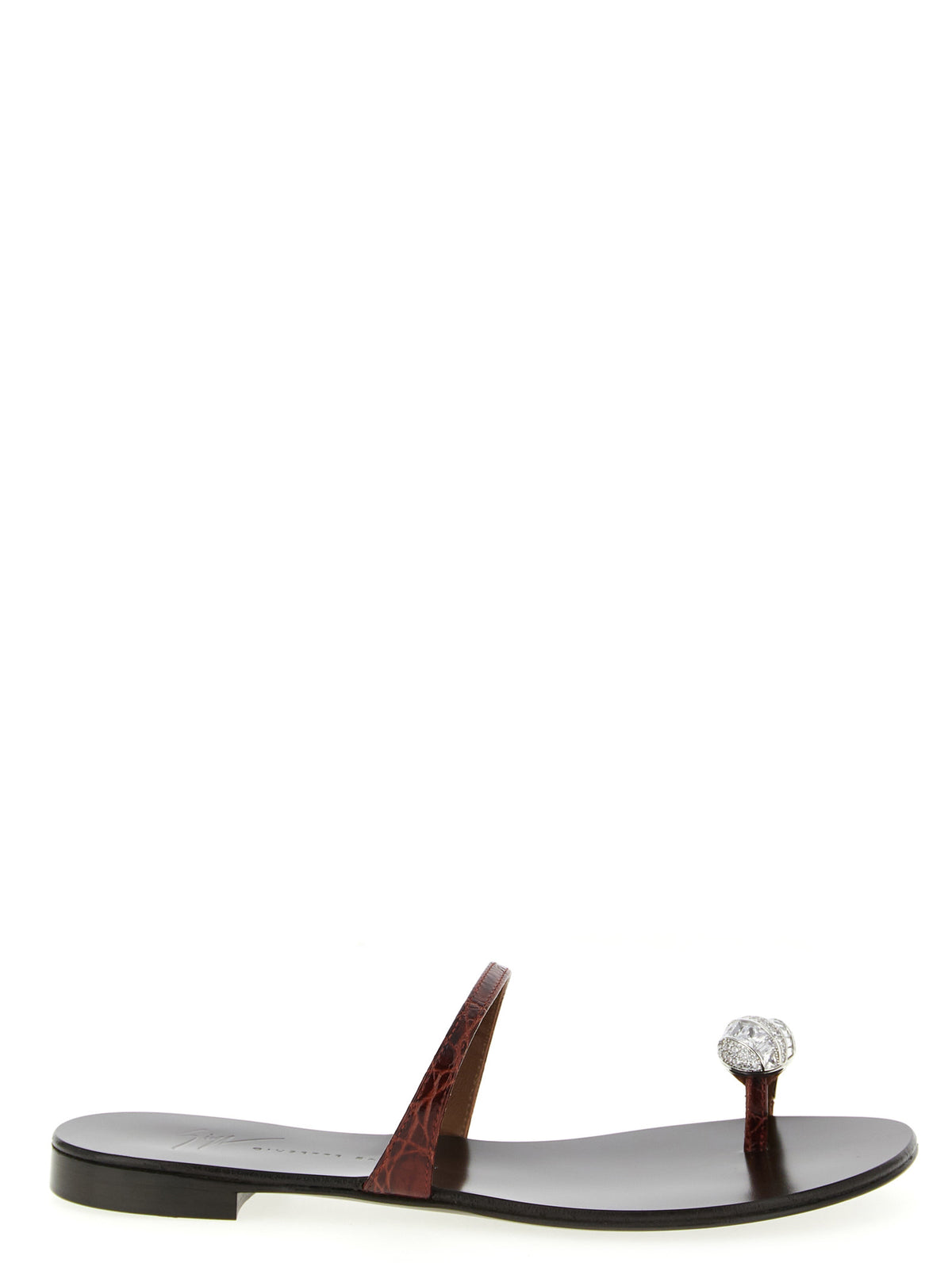 Giuseppe Zanotti Brown Calfskin Slides