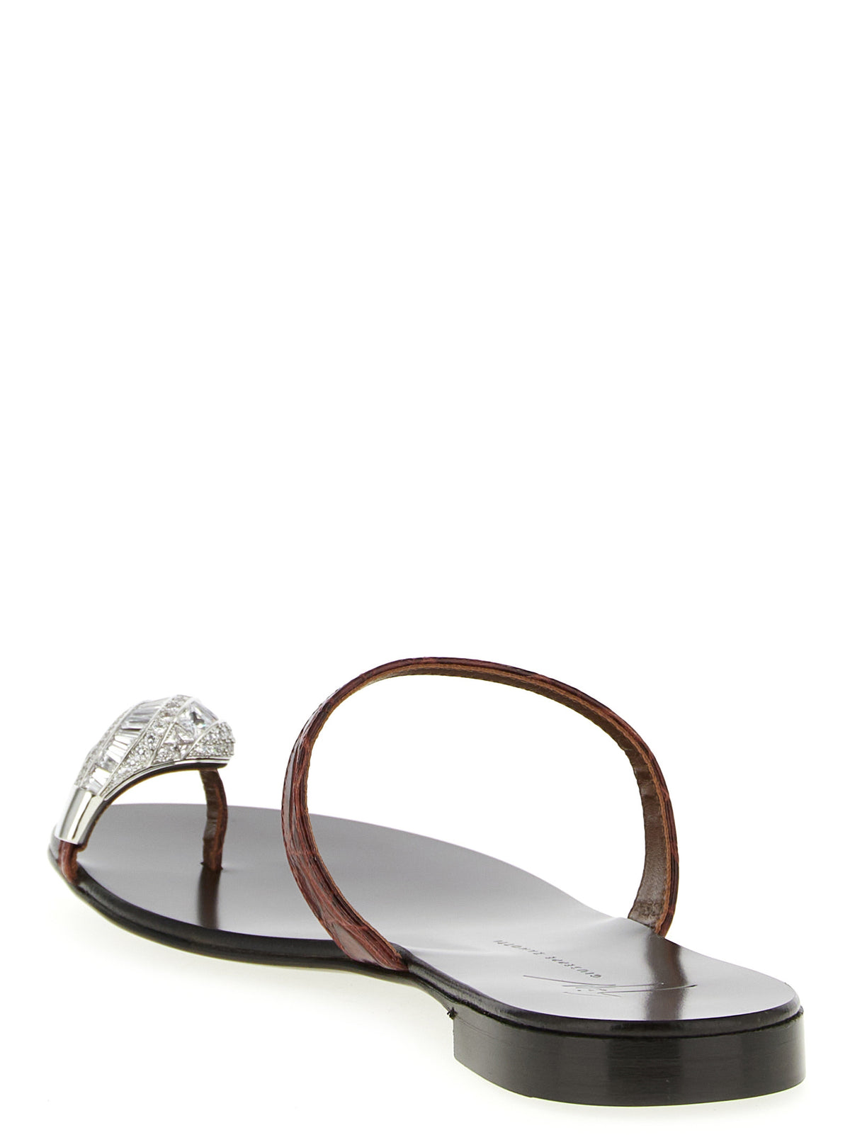 Giuseppe Zanotti Brown Calfskin Slides