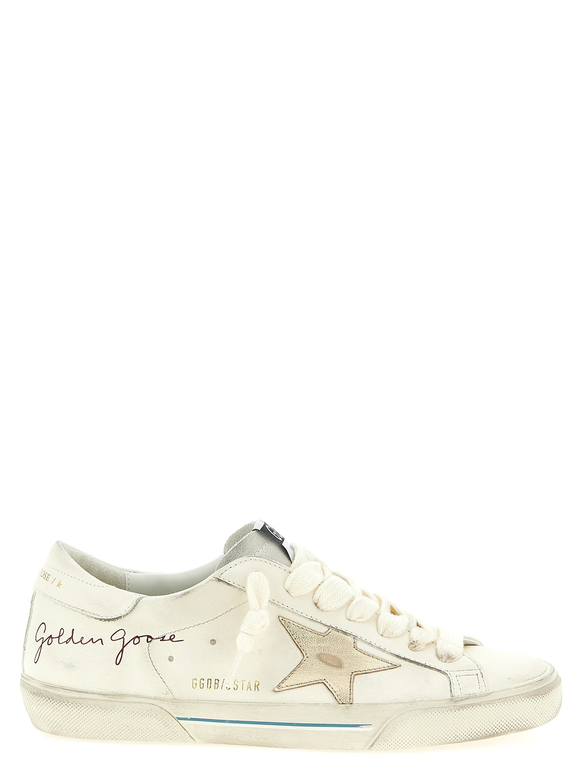 Golden Goose White Cowhide Low Top Sneakers