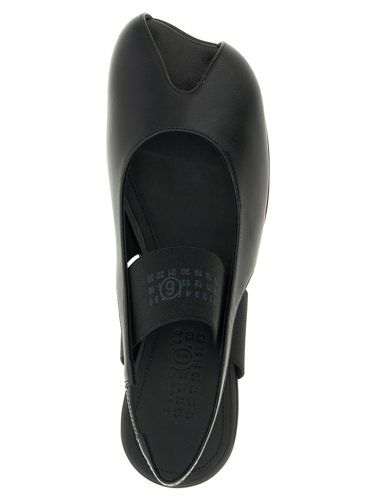 MM6 Maison Margiela Black Lamb Leather Flat Sandals
