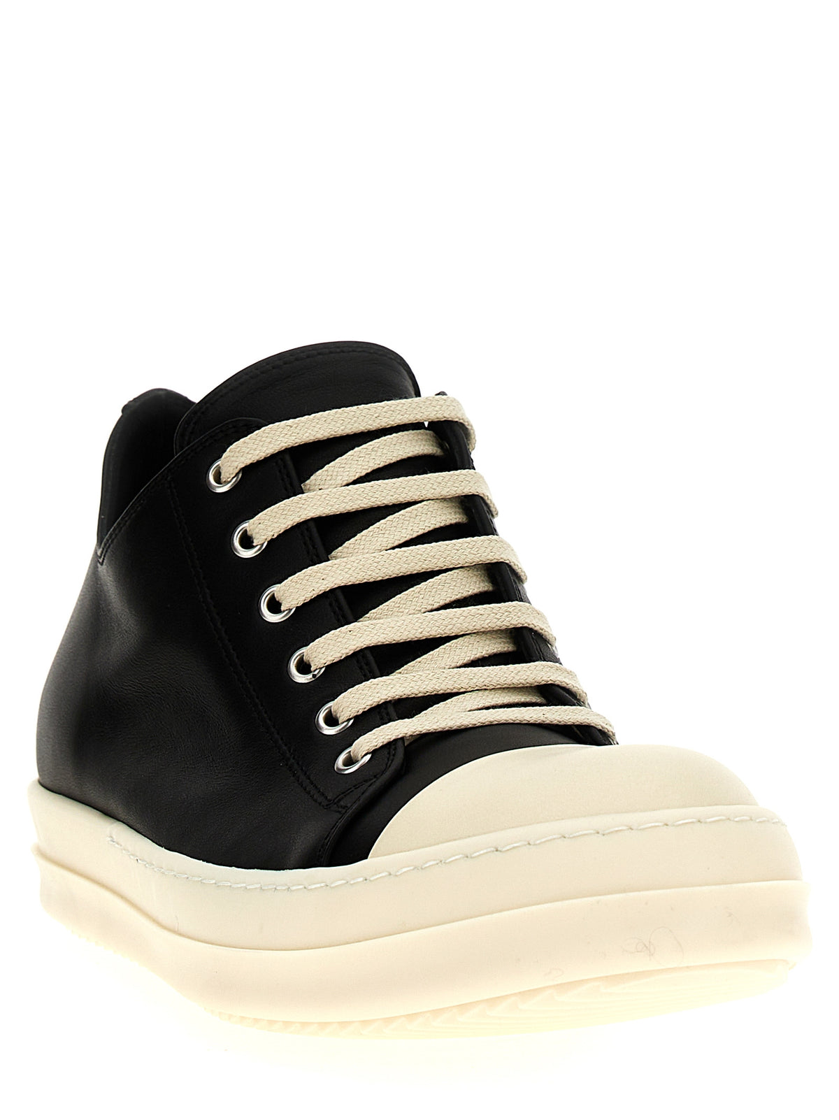 Rick Owens Bicolor Cowhide Low Top Sneakers
