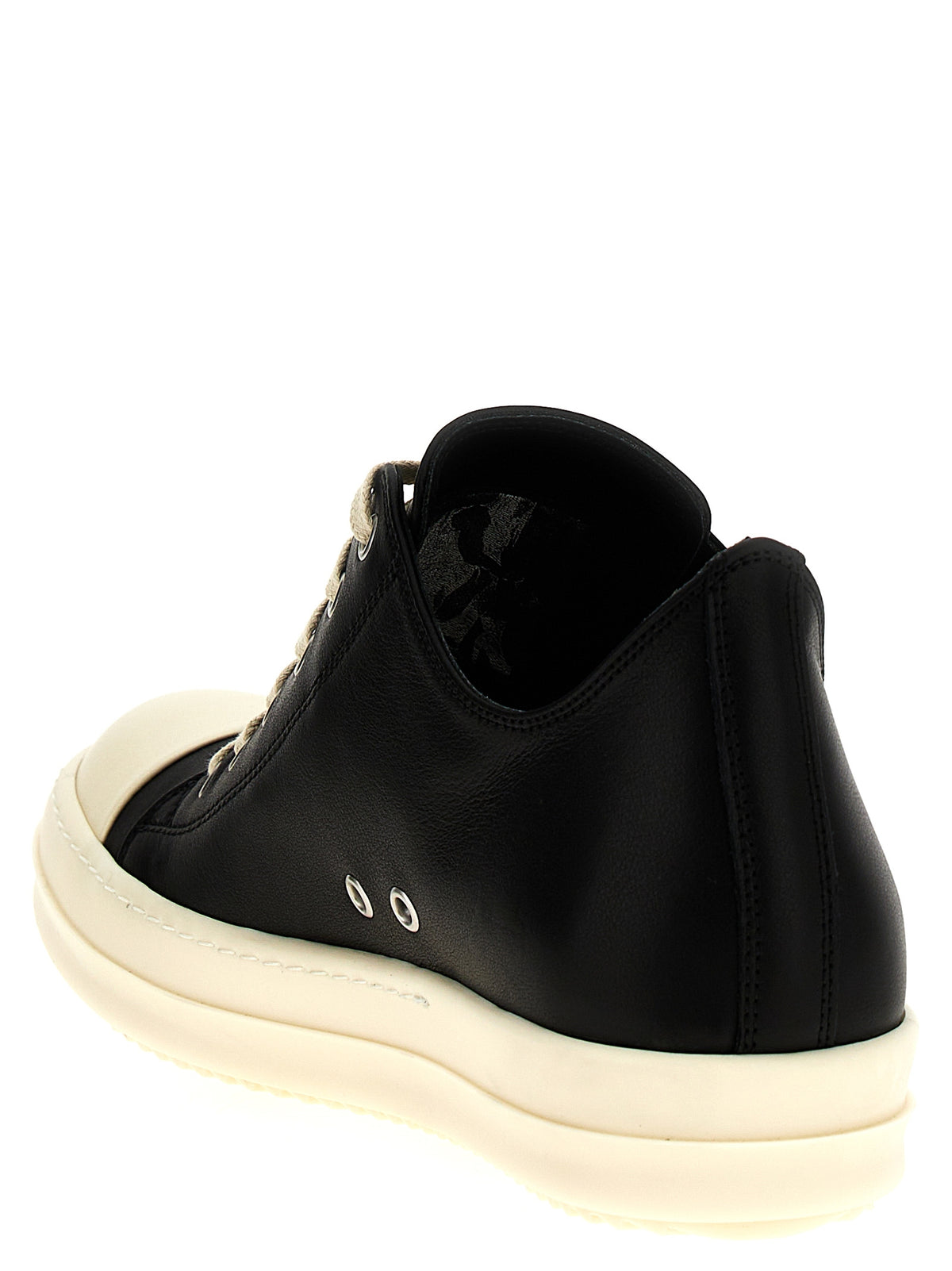 Rick Owens Bicolor Cowhide Low Top Sneakers
