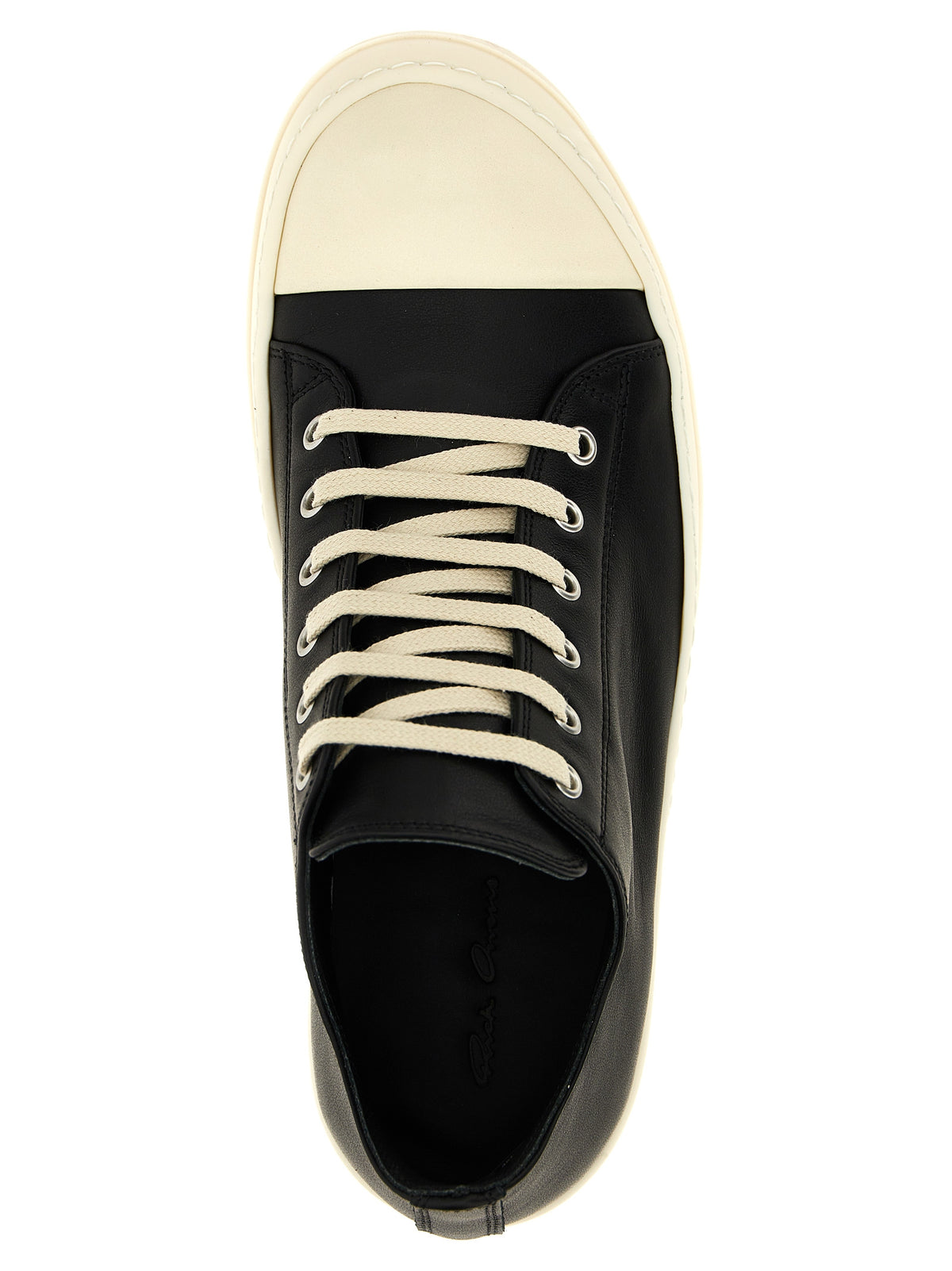 Rick Owens Bicolor Cowhide Low Top Sneakers