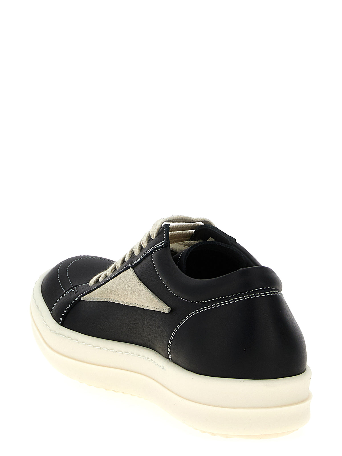 Rick Owens Bicolor Cowhide Low Top Sneakers