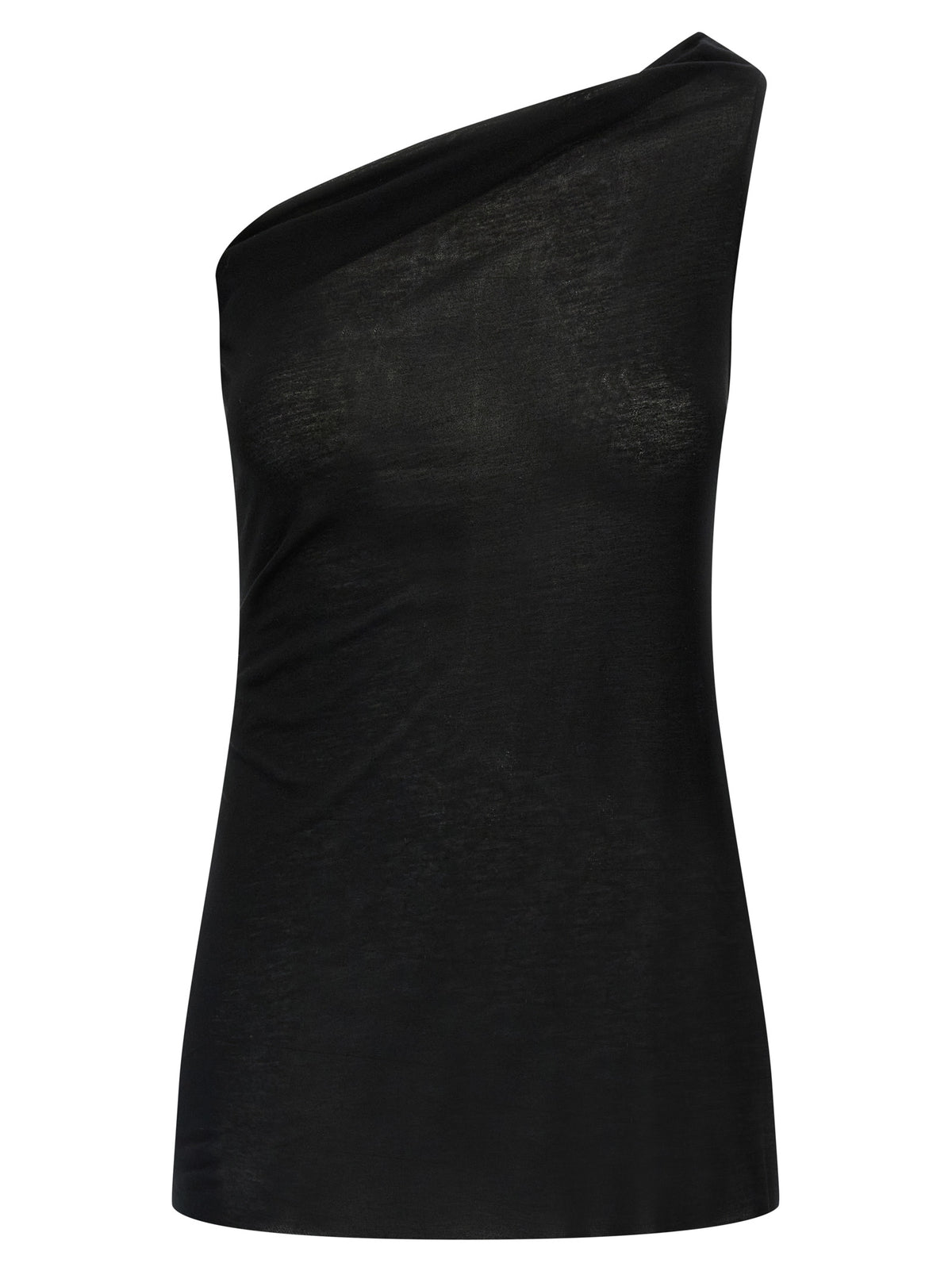 Rick Owens Black Viscose T-Shirt