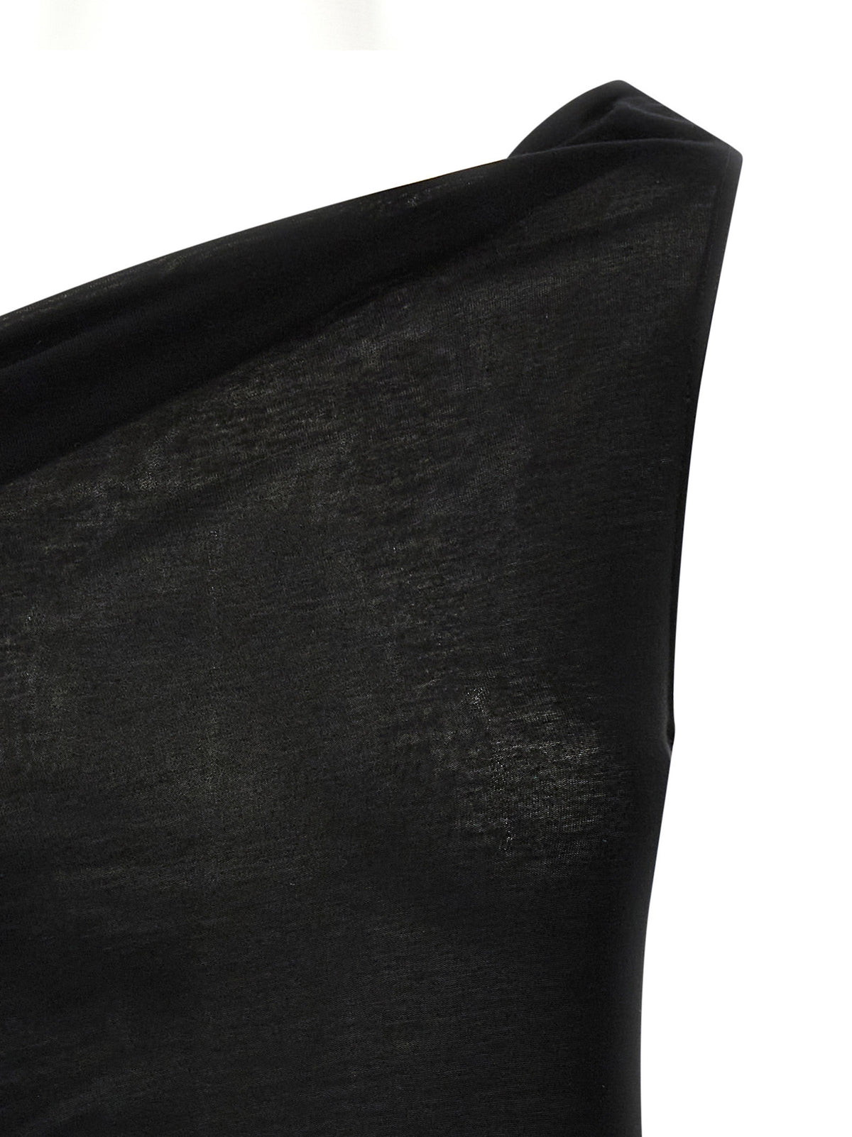 Rick Owens Black Viscose T-Shirt