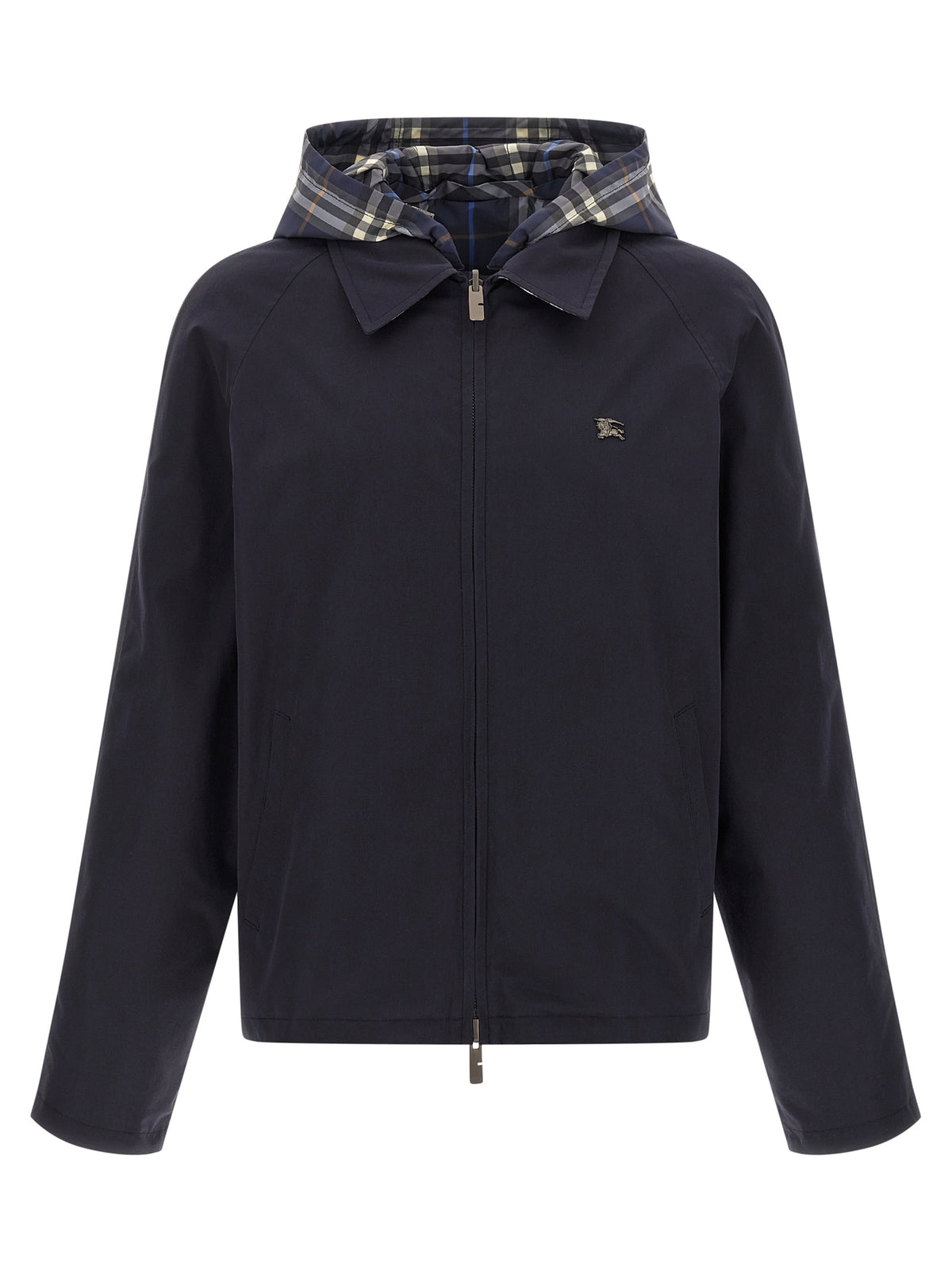 Burberry Blue Cotton Full-Length Jacket