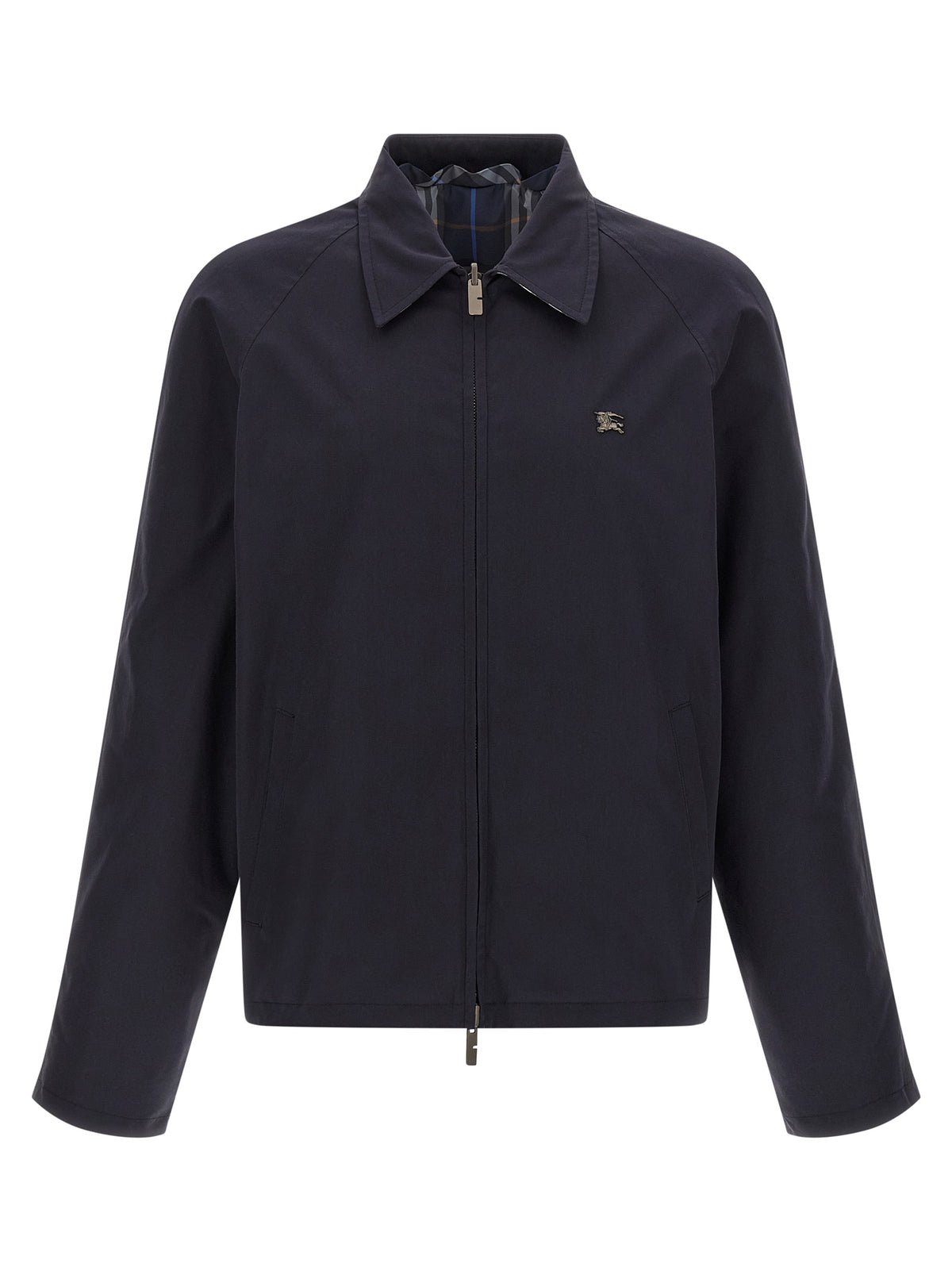 Burberry Blue Cotton Full-Length Jacket