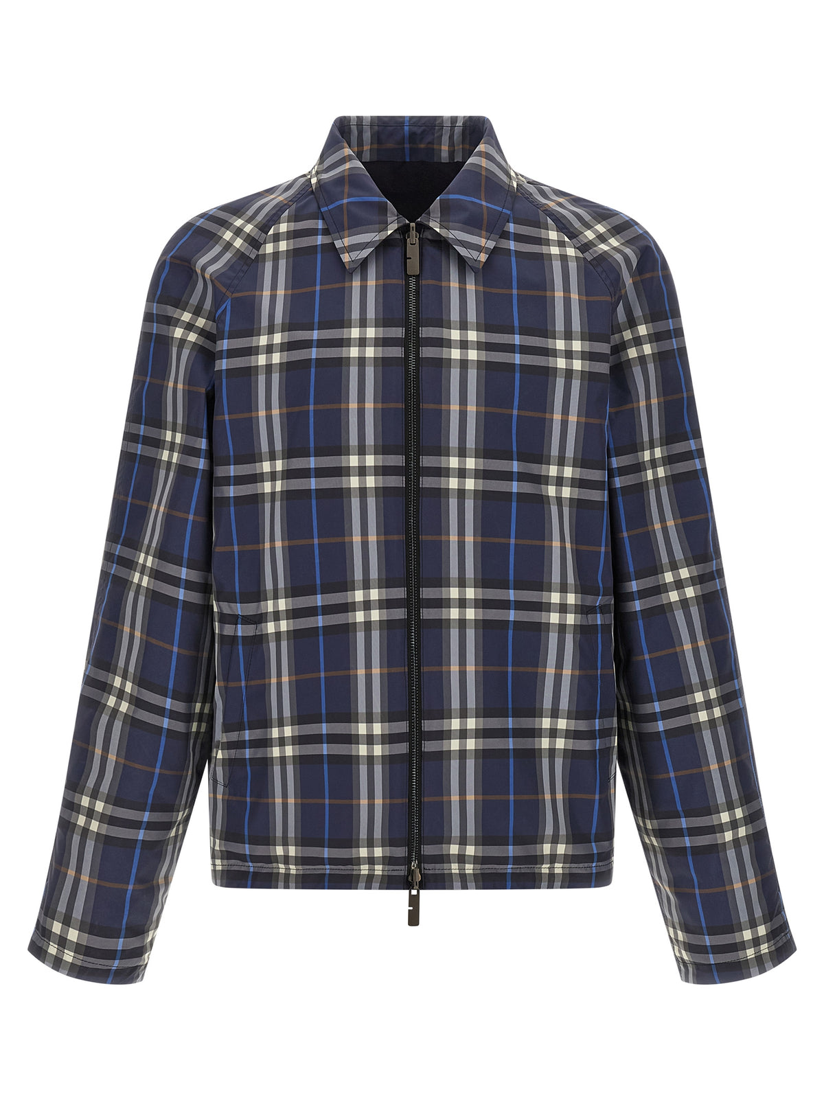 Burberry Blue Cotton Full-Length Jacket