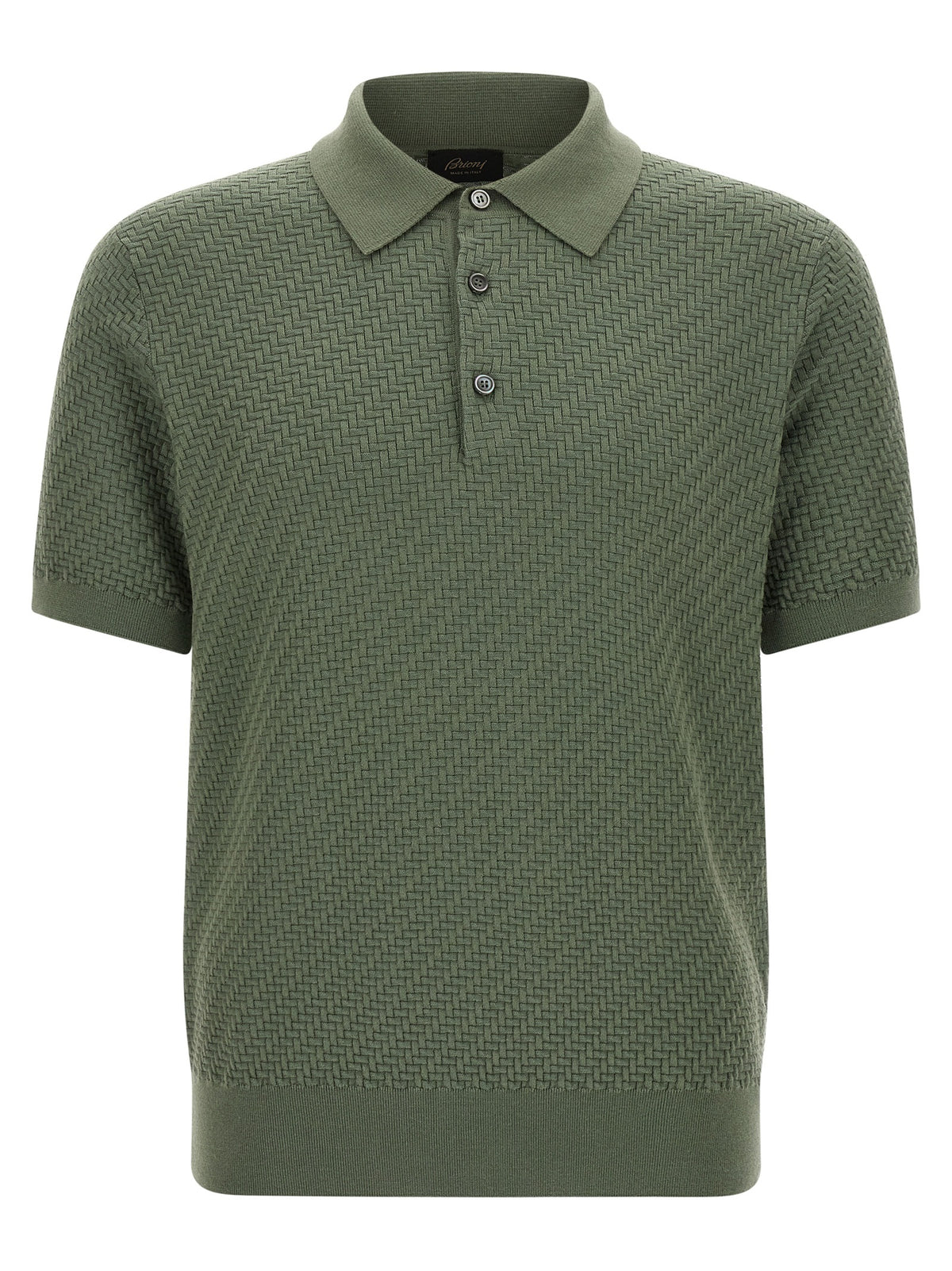 Brioni Bicolor Cotton Polo Shirt