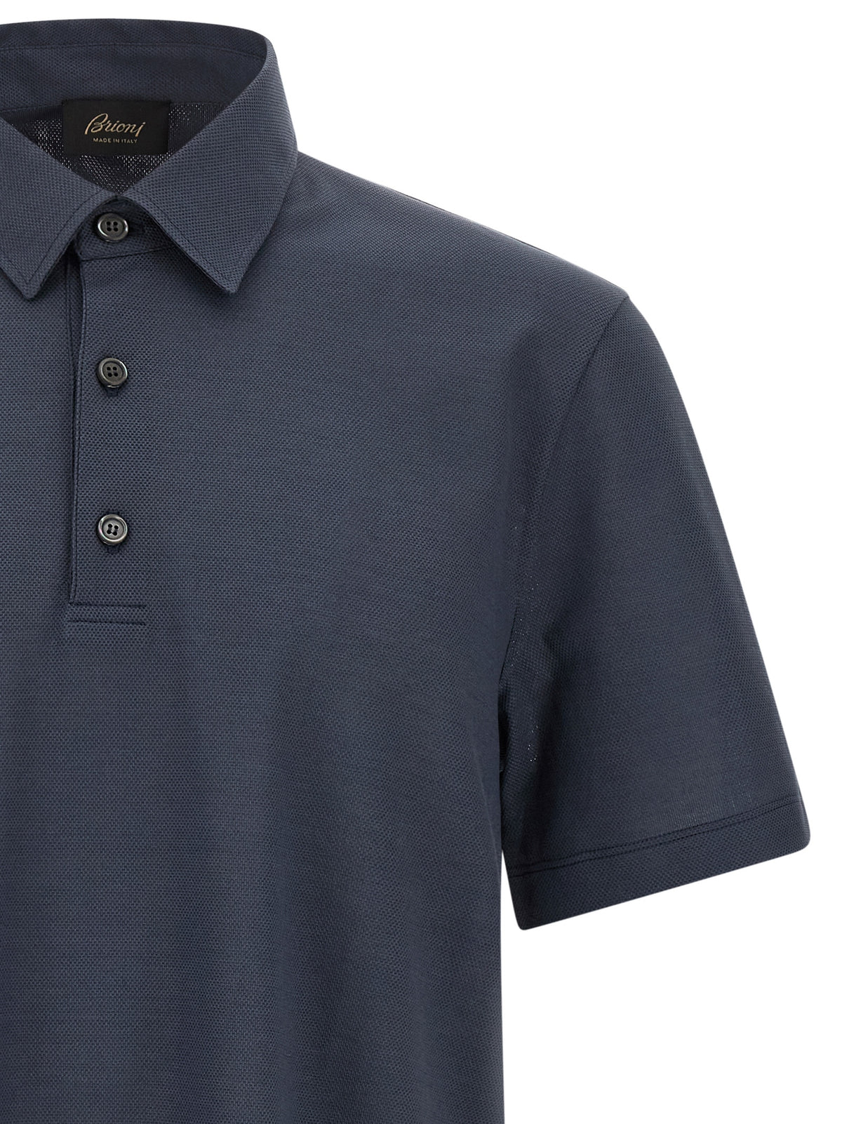 Brioni Blue Cotton Polo Shirt